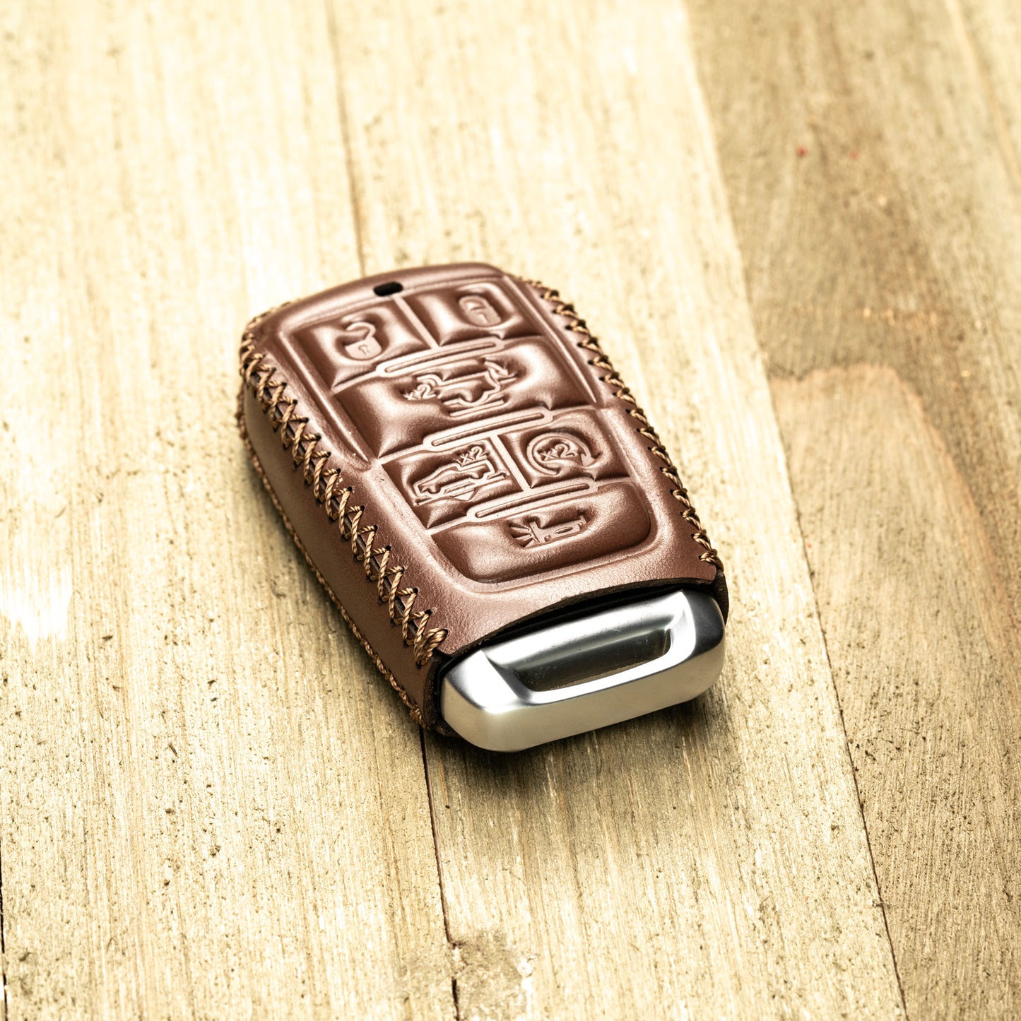 Vitodeco Superior Leather Key fob Case Compatible for RAM 1500, RAM 2500, RAM 3500 2019-2025, 6-Button