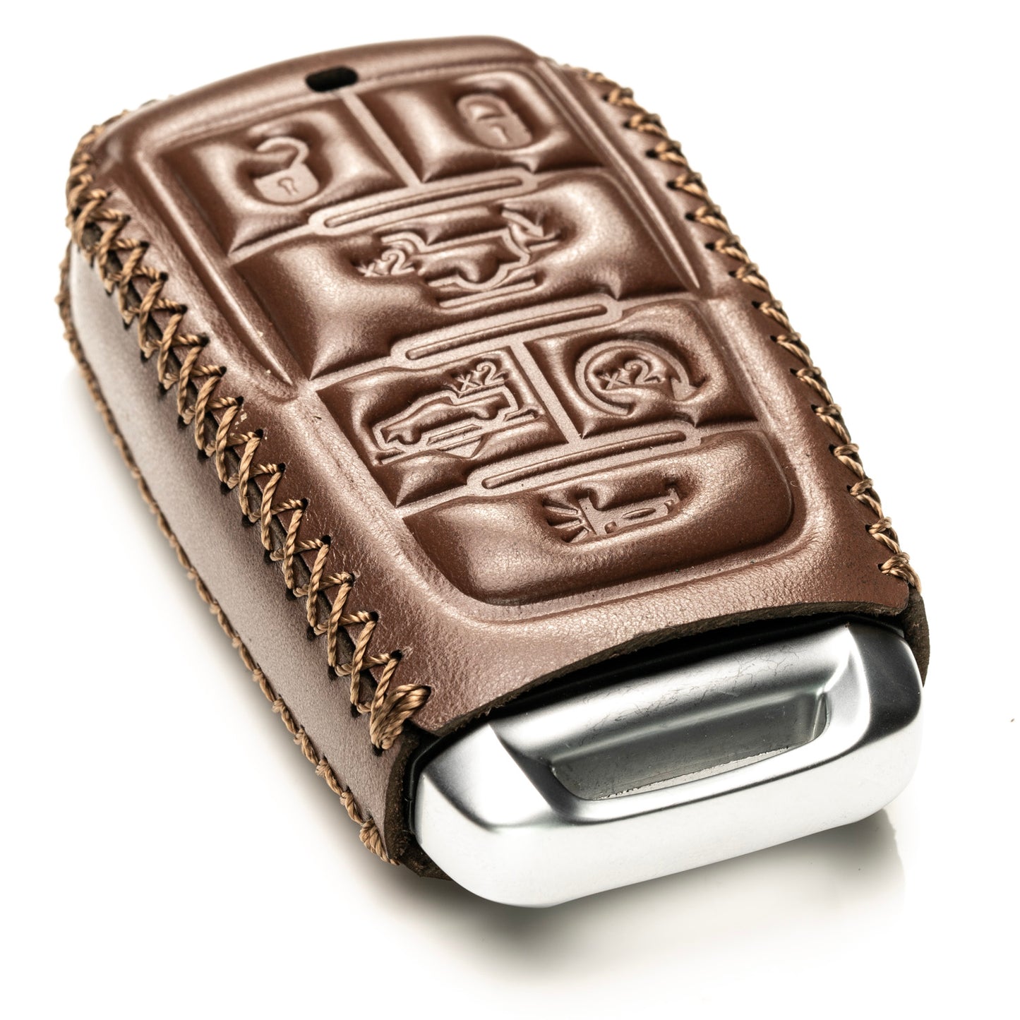 Vitodeco Superior Leather Key fob Case Compatible for RAM 1500, RAM 2500, RAM 3500 2019-2025, 6-Button