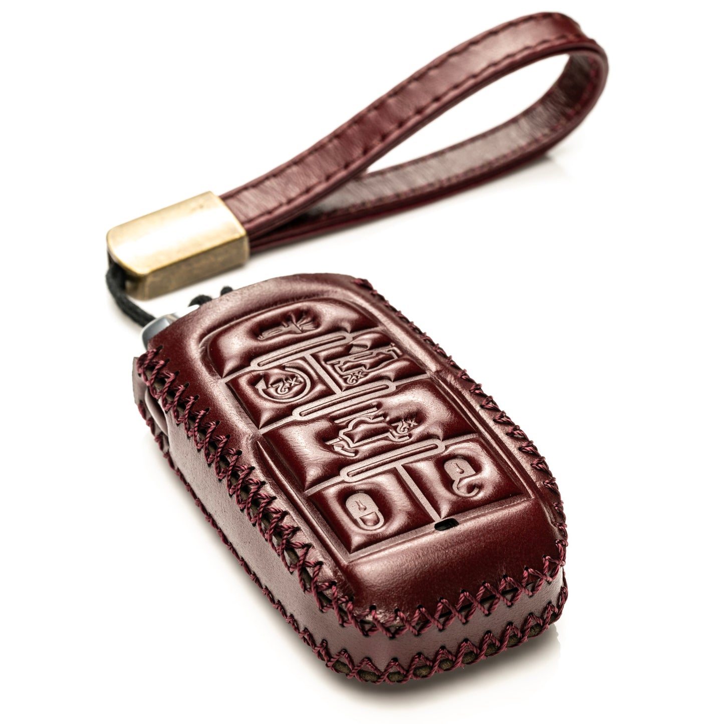 Vitodeco Superior Leather Key fob Case Compatible for RAM 1500, RAM 2500, RAM 3500 2019-2025, 6-Button