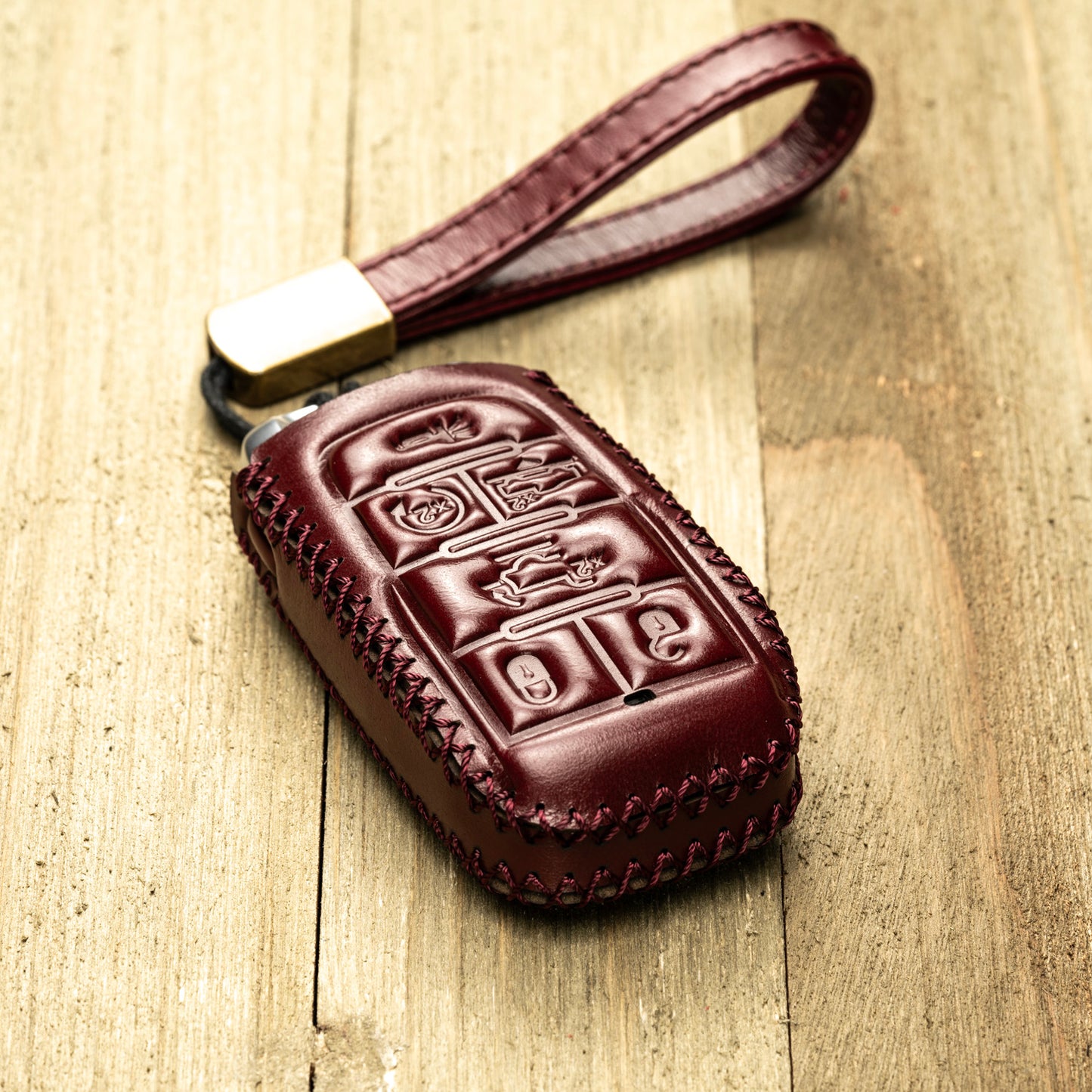 Vitodeco Superior Leather Key fob Case Compatible for RAM 1500, RAM 2500, RAM 3500 2019-2025, 6-Button