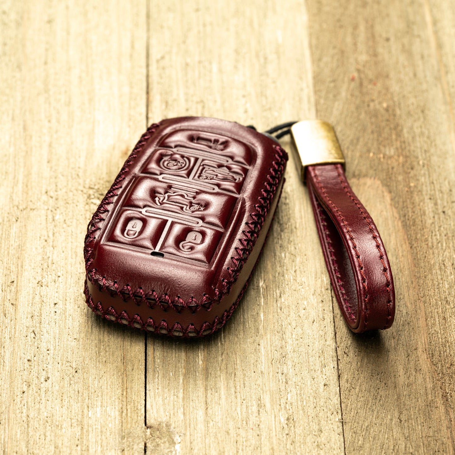 Vitodeco Superior Leather Key fob Case Compatible for RAM 1500, RAM 2500, RAM 3500 2019-2025, 6-Button