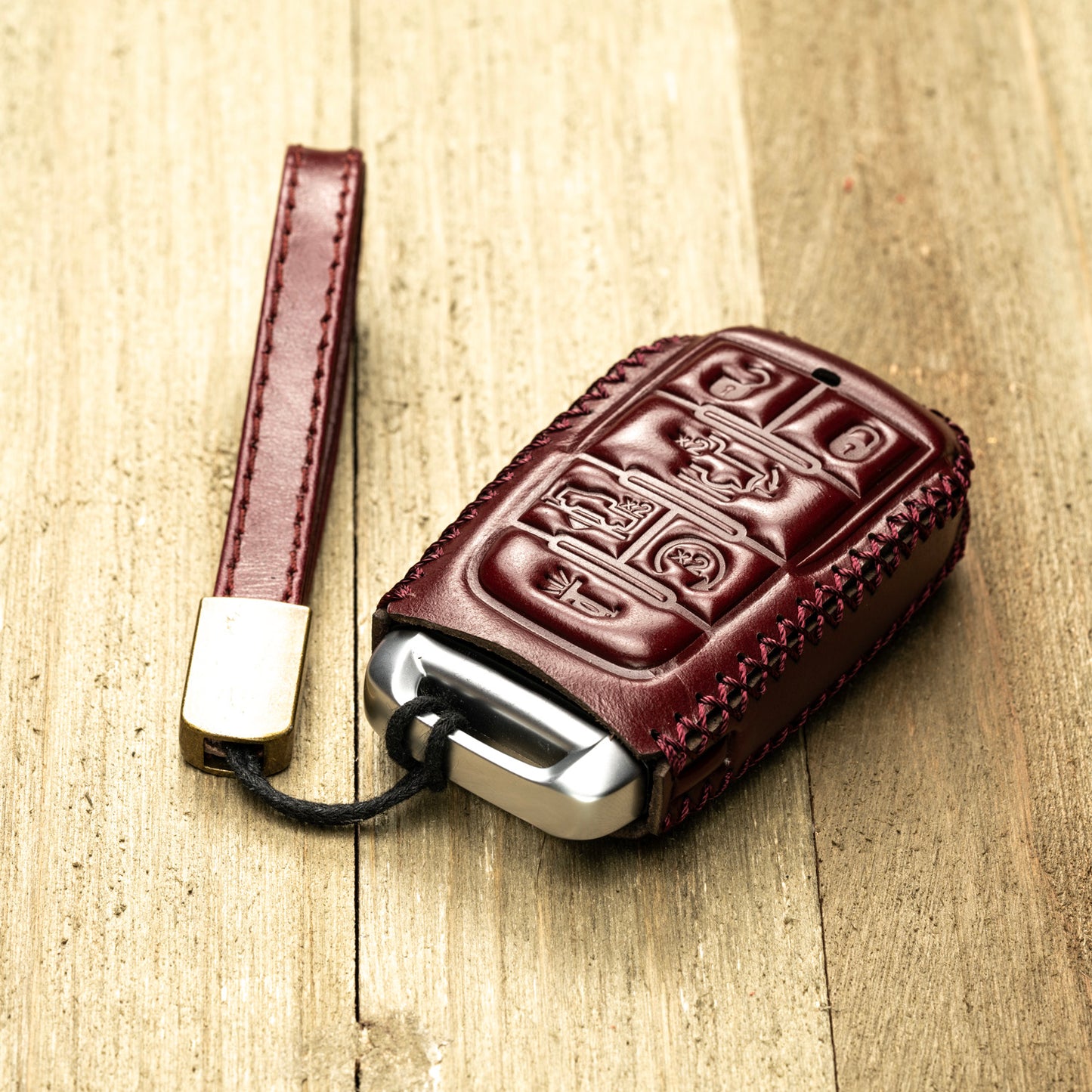 Vitodeco Superior Leather Key fob Case Compatible for RAM 1500, RAM 2500, RAM 3500 2019-2025, 6-Button