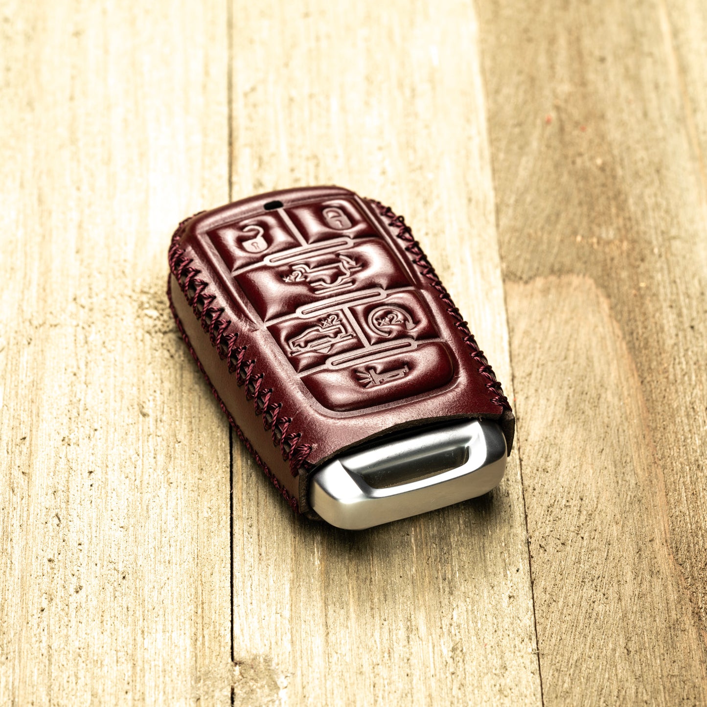 Vitodeco Superior Leather Key fob Case Compatible for RAM 1500, RAM 2500, RAM 3500 2019-2025, 6-Button