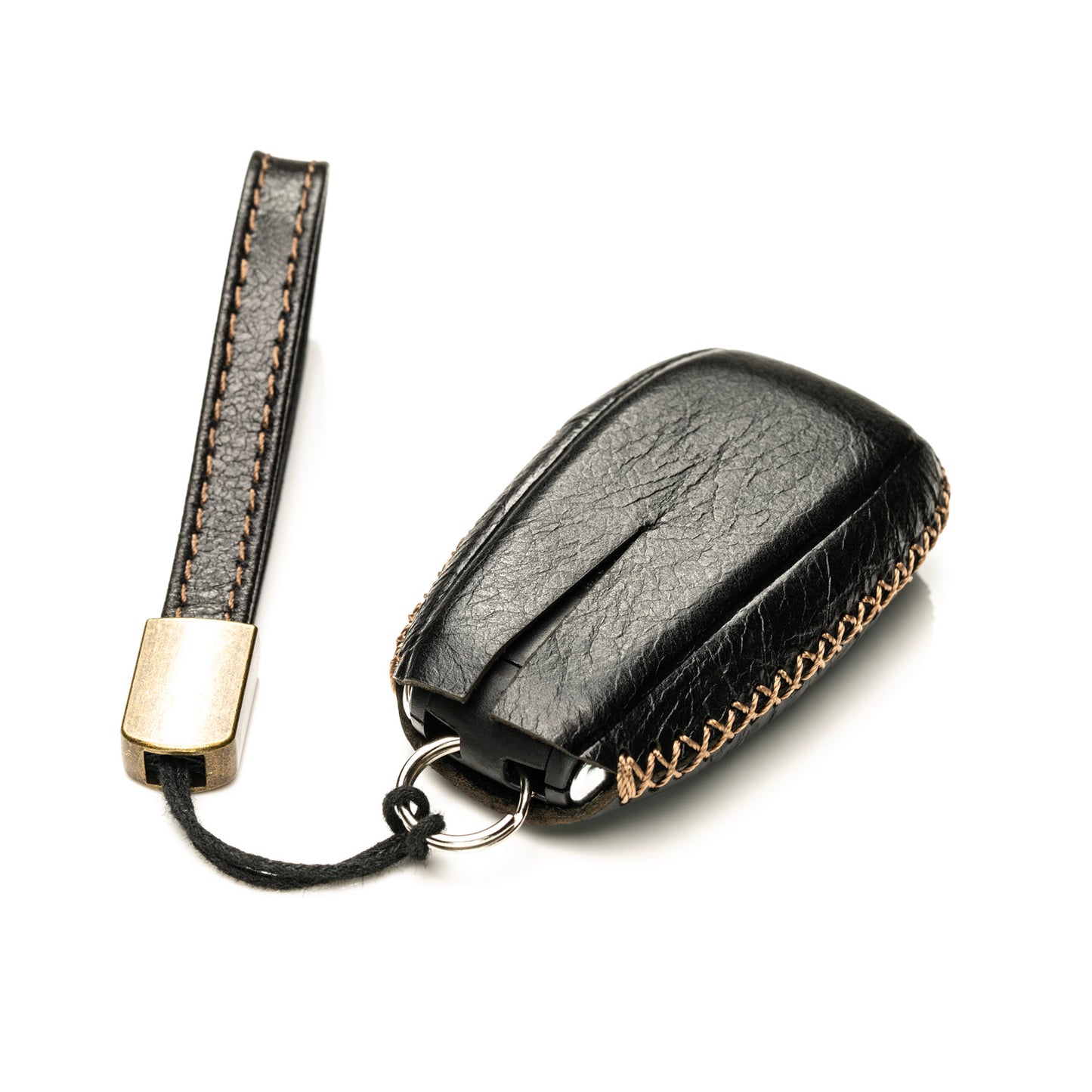 Vitodeco Superior Leather Key Fob Case Compatible for Subaru Forester, Impreza, Outback, WRX, BRZ, XV Crosstrek, Ascent, Solterra, 4-Button