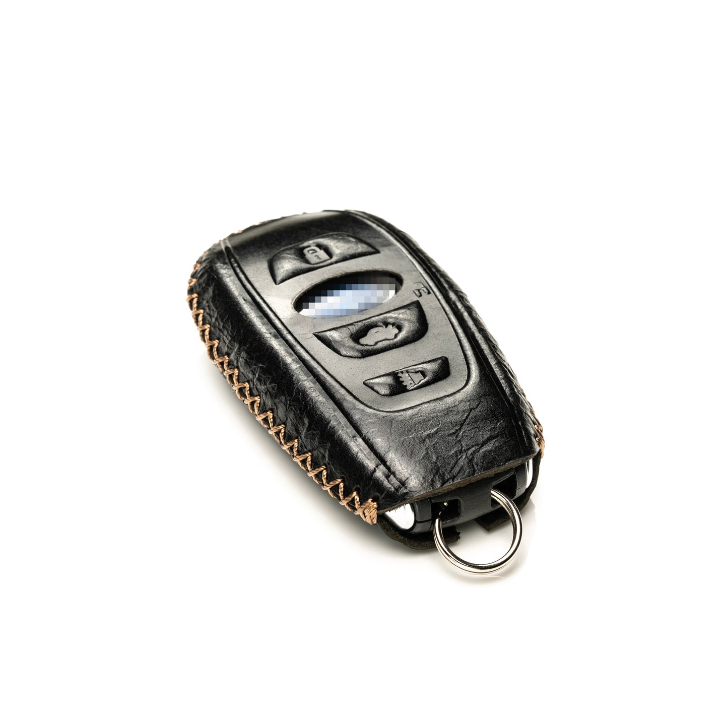 Vitodeco Superior Leather Key Fob Case Compatible for Subaru Forester, Impreza, Outback, WRX, BRZ, XV Crosstrek, Ascent, Solterra, 4-Button
