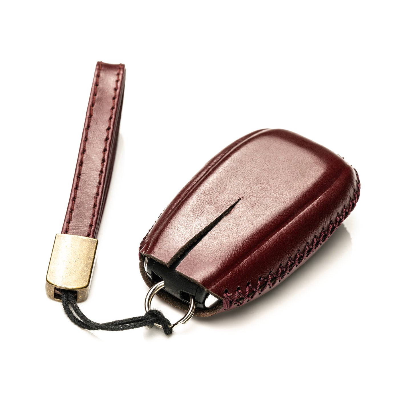 Vitodeco Superior Leather Key Fob Case Compatible for Subaru Forester, Impreza, Outback, WRX, BRZ, XV Crosstrek, Ascent, Solterra, 4-Button