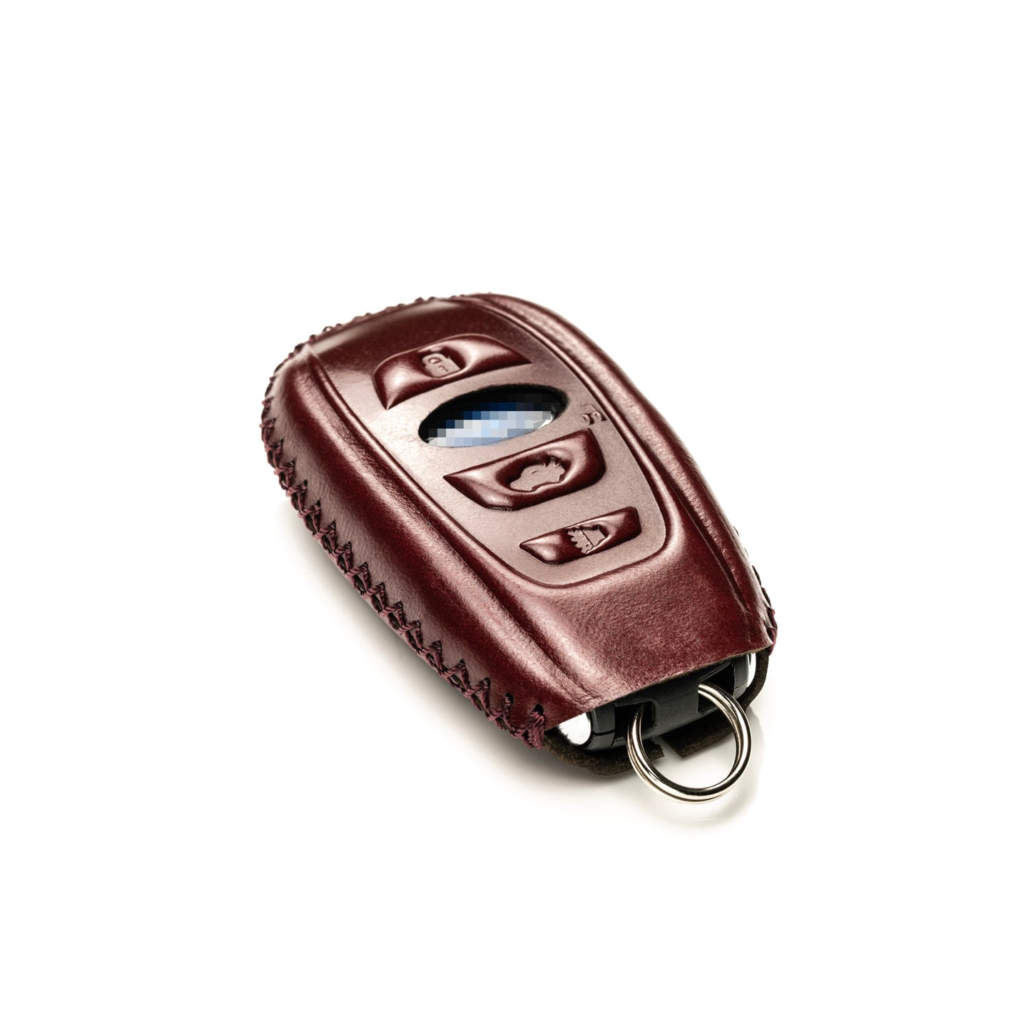 Vitodeco Superior Leather Key Fob Case Compatible for Subaru Forester, Impreza, Outback, WRX, BRZ, XV Crosstrek, Ascent, Solterra, 4-Button