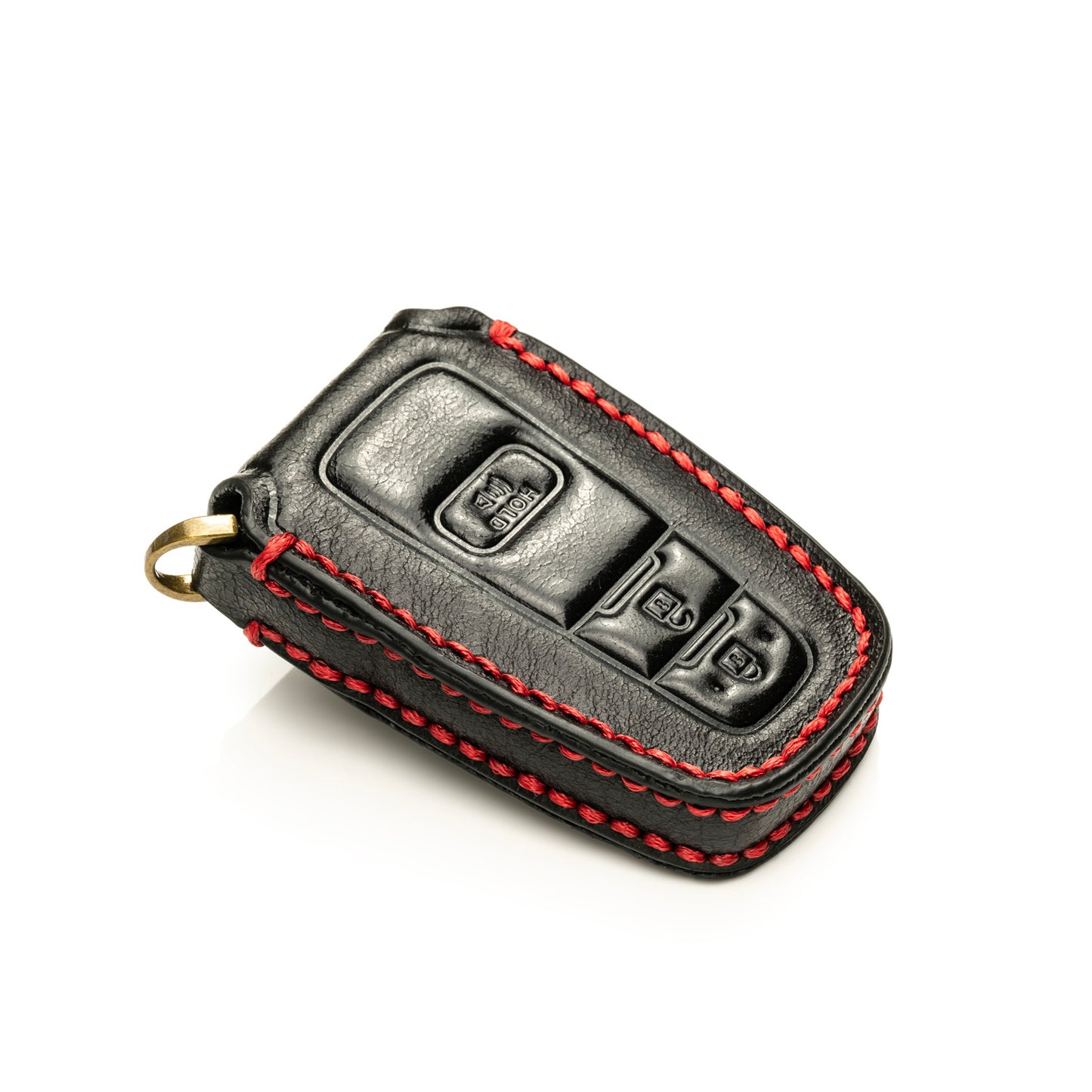Vitodeco Superior Leather Key Fob Case Compatible for Toyota Rav4, Camry, Prius, Highlander, CH-R, Avalon, Toyota 86, Mirai, 3-Button