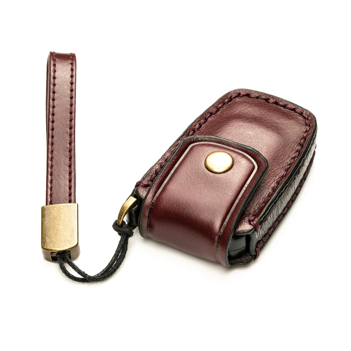 Vitodeco Superior Leather Key Fob Case Compatible for Toyota Rav4, Camry, Prius, Highlander, CH-R, Avalon, Toyota 86, Mirai, 3-Button