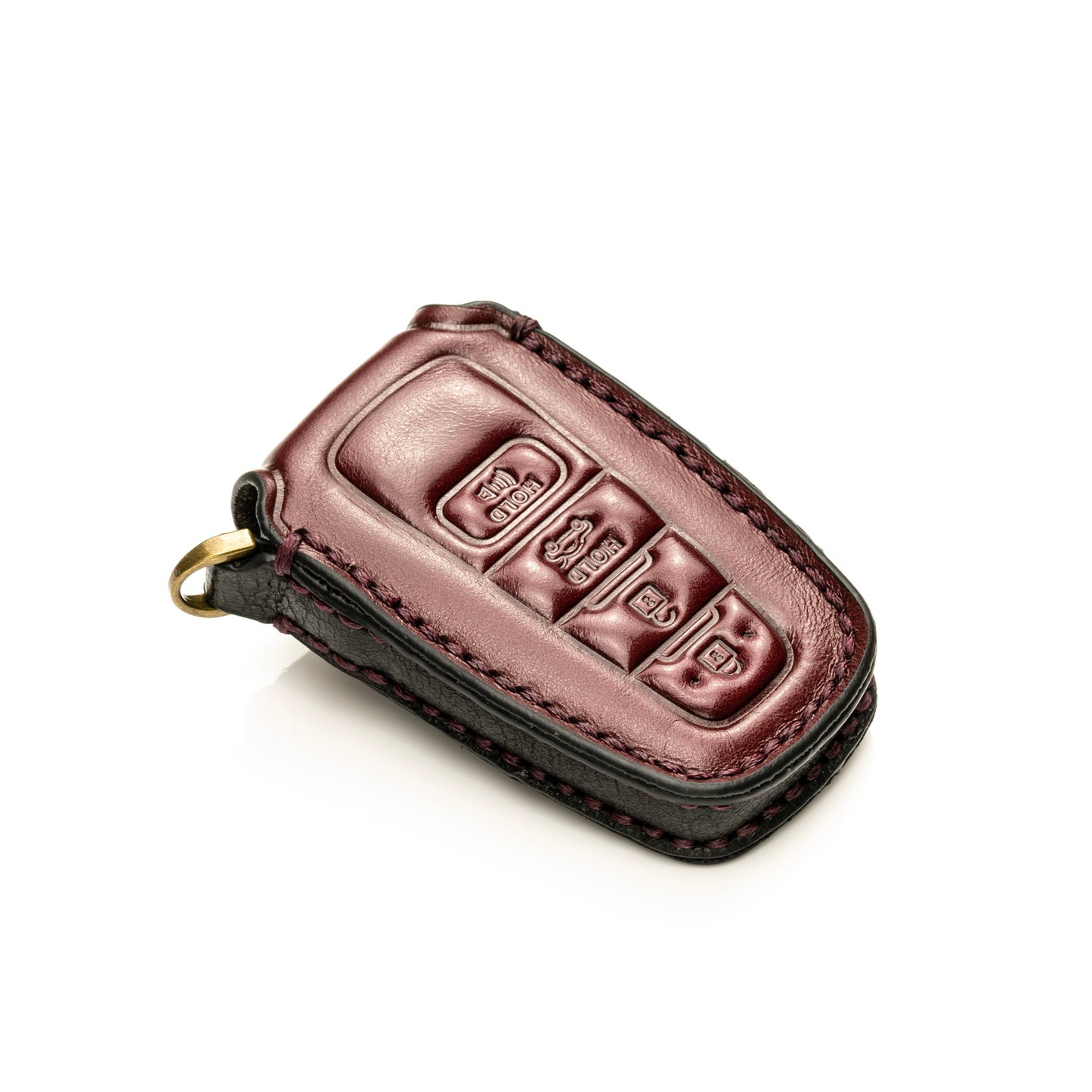Vitodeco Superior Leather Key Fob Case Compatible for Toyota Rav4, Camry, Prius, Highlander, CH-R, Avalon, Toyota 86, Mirai, 4-Button