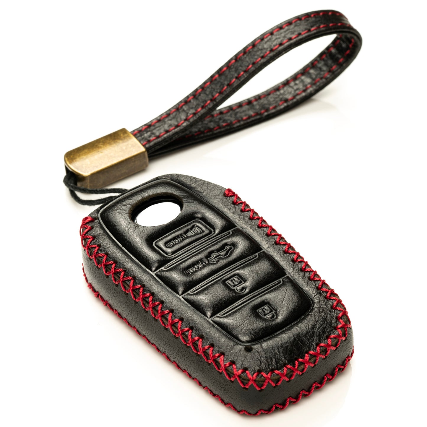 Vitodeco Superior Leather Key Fob Case Compatible for Toyota Tacoma, Toyota Tundra 2022-2025, 4-Button