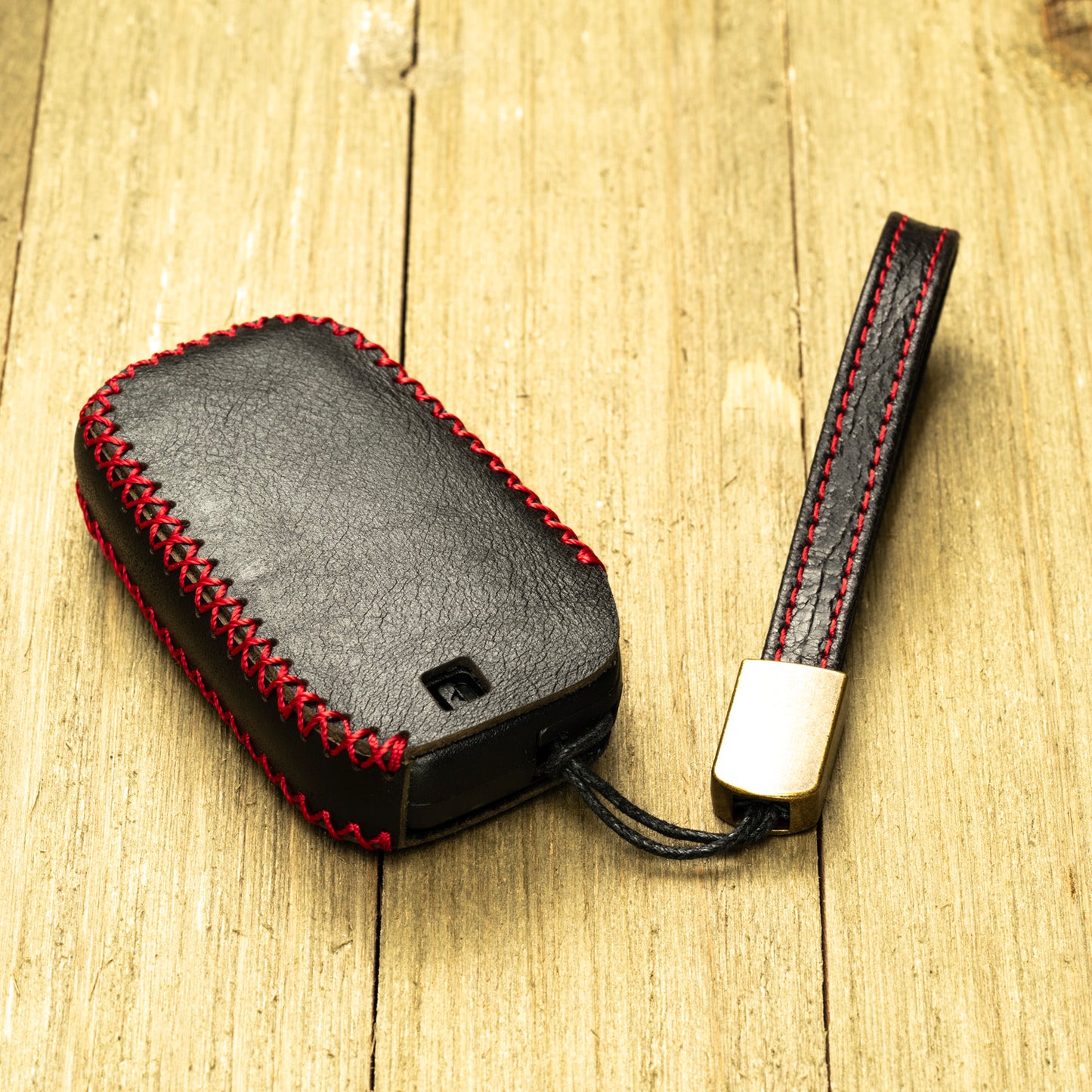 Vitodeco Superior Leather Key Fob Case Compatible for Toyota Tacoma, Toyota Tundra 2022-2025, 4-Button