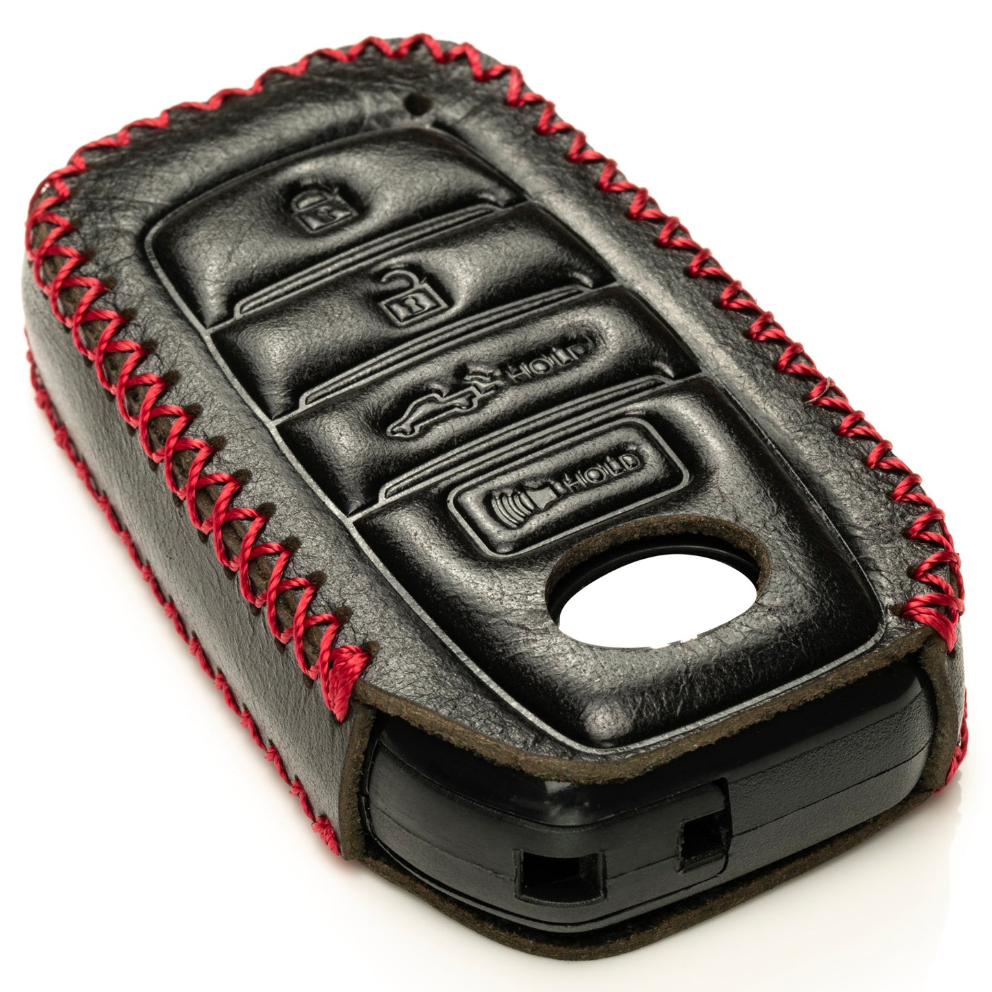 Vitodeco Superior Leather Key Fob Case Compatible for Toyota Tacoma, Toyota Tundra 2022-2025, 4-Button
