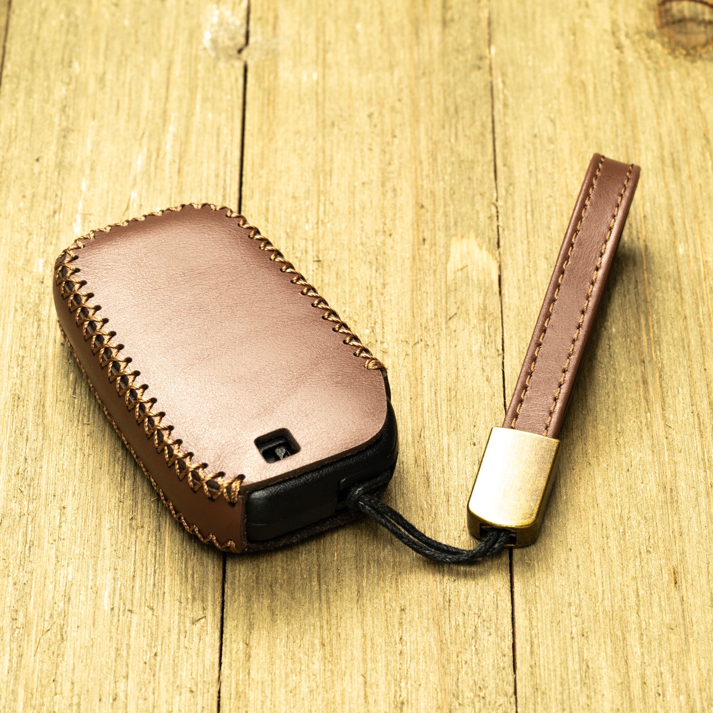 Vitodeco Superior Leather Key Fob Case Compatible for Toyota Tacoma, Toyota Tundra 2022-2025, 4-Button