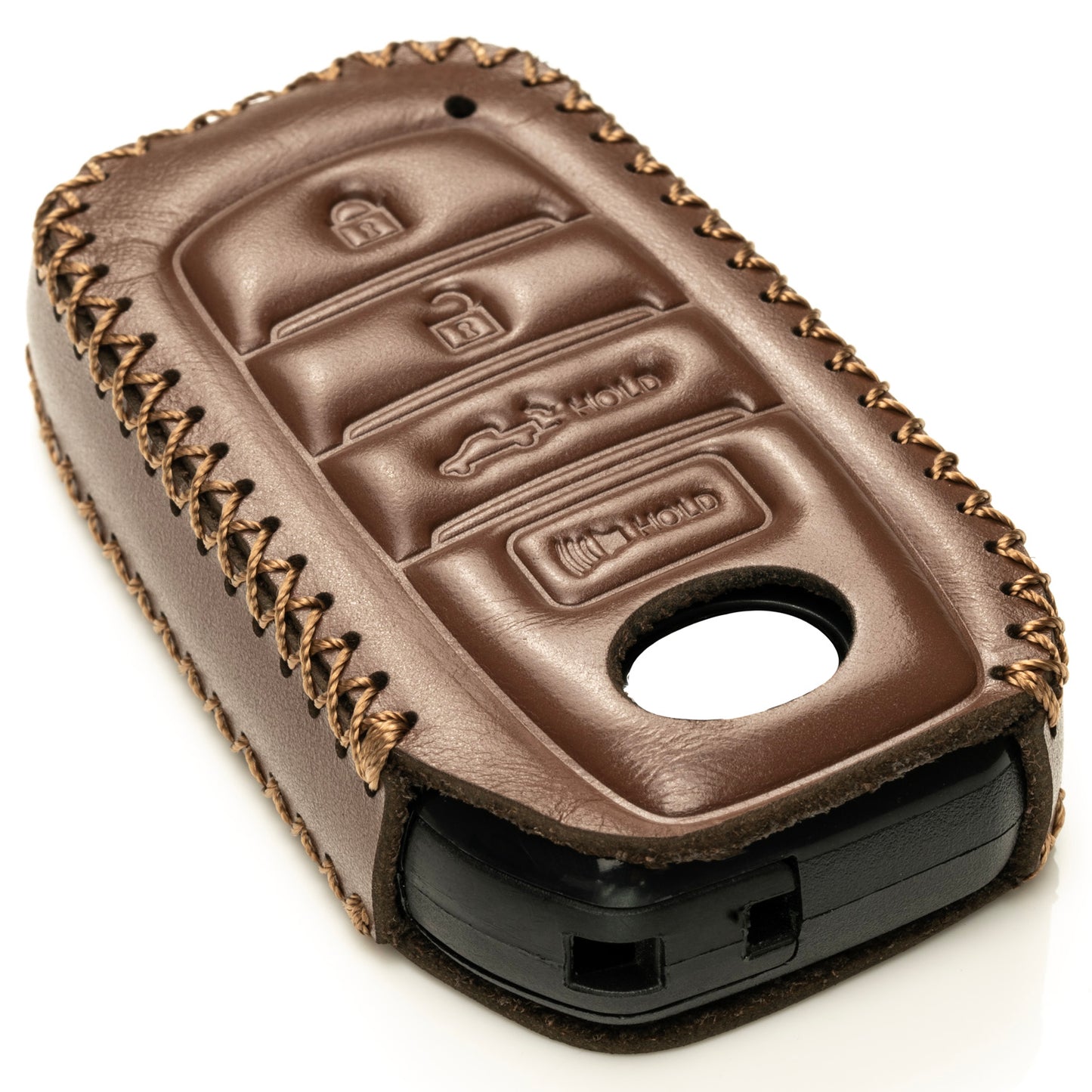 Vitodeco Superior Leather Key Fob Case Compatible for Toyota Tacoma, Toyota Tundra 2022-2025, 4-Button