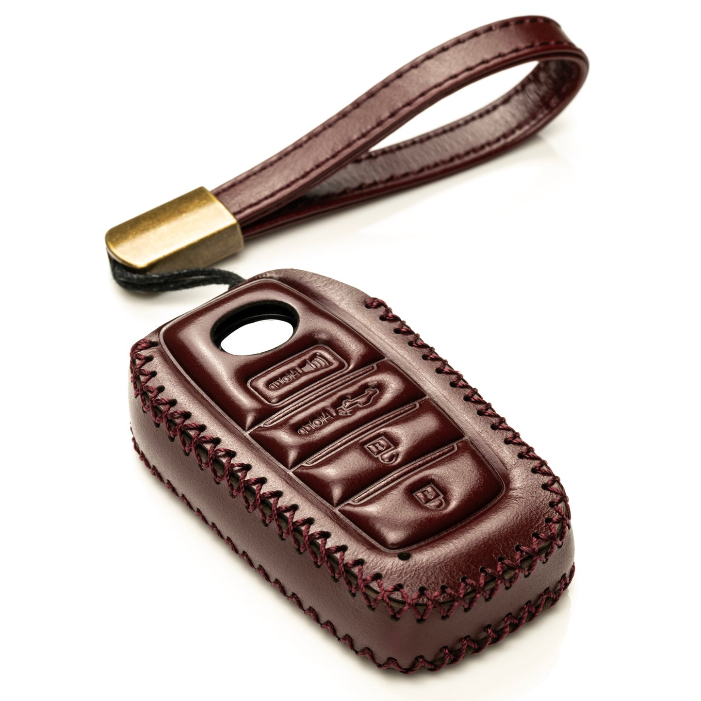 Vitodeco Superior Leather Key Fob Case Compatible for Toyota Tacoma, Toyota Tundra 2022-2025, 4-Button