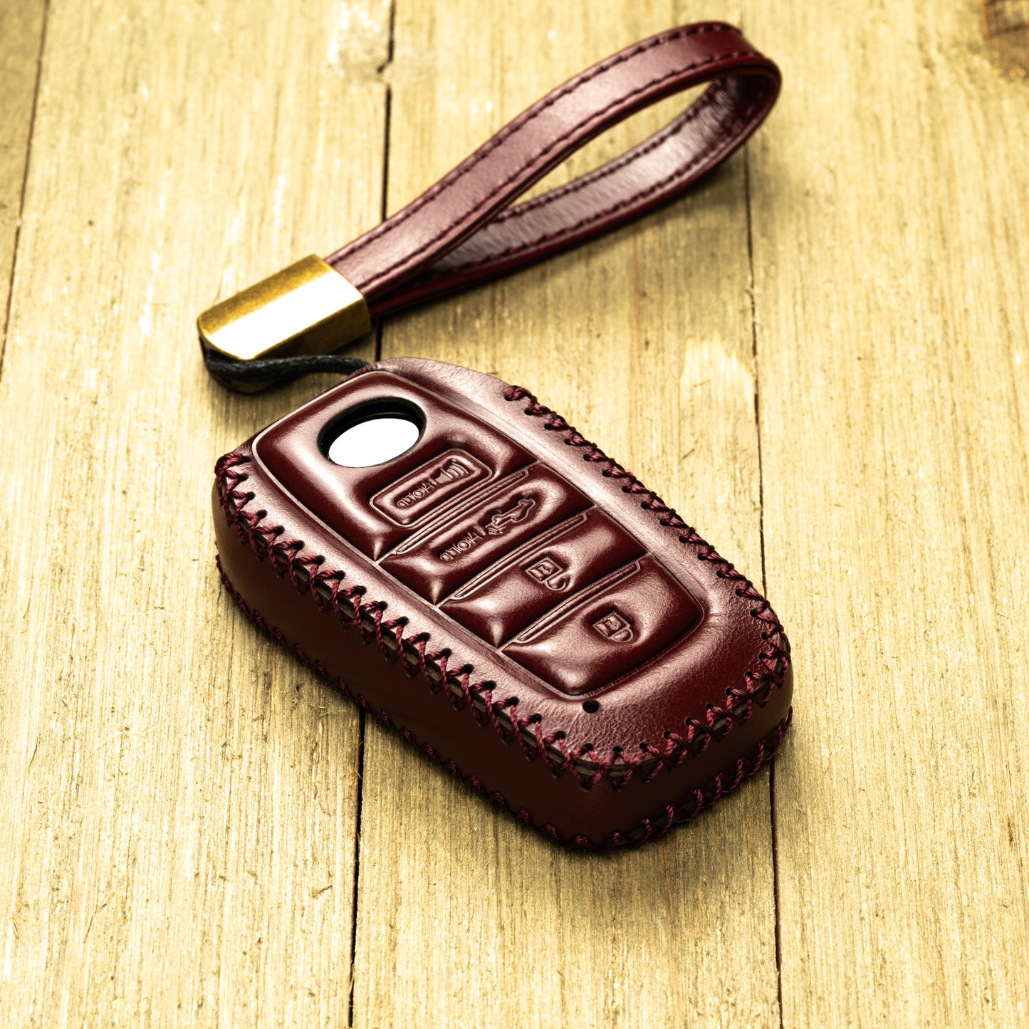 Vitodeco Superior Leather Key Fob Case Compatible for Toyota Tacoma, Toyota Tundra 2022-2025, 4-Button