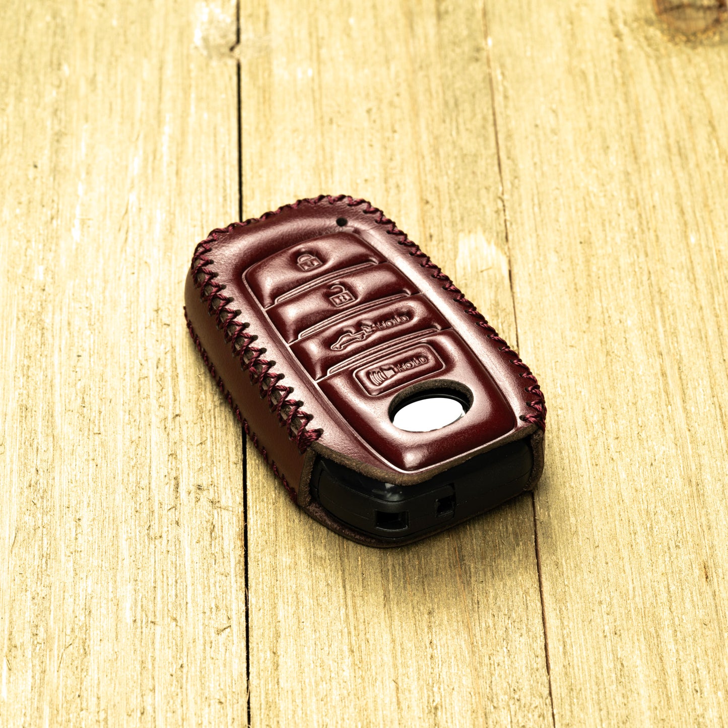 Vitodeco Superior Leather Key Fob Case Compatible for Toyota Tacoma, Toyota Tundra 2022-2025, 4-Button