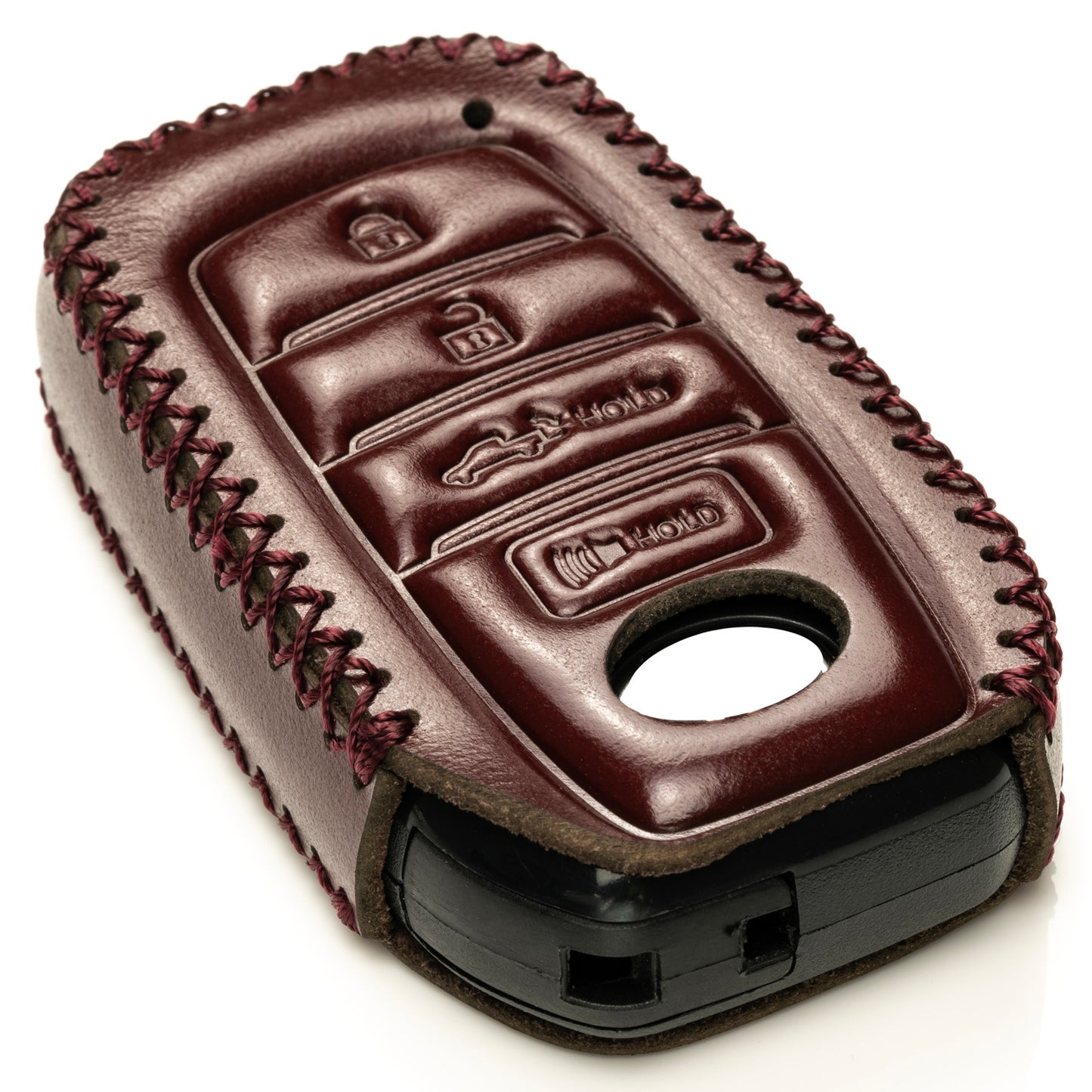 Vitodeco Superior Leather Key Fob Case Compatible for Toyota Tacoma, Toyota Tundra 2022-2025, 4-Button