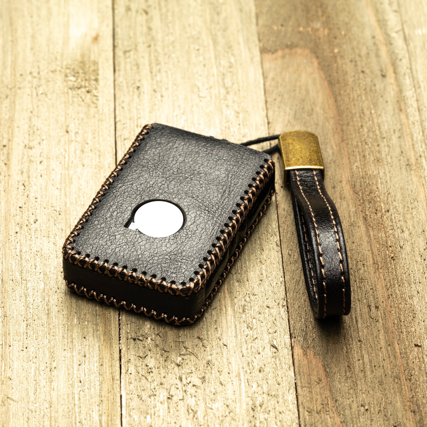 Vitodeco Superior Leather Key Fob Case Compatible for Volvo XC40, XC60, XC90, S90, S60, V60, V90 2019-2025, 4-Button