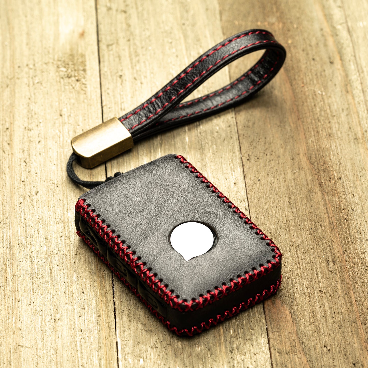 Vitodeco Superior Leather Key Fob Case Compatible for Volvo XC40, XC60, XC90, S90, S60, V60, V90 2019-2025, 4-Button
