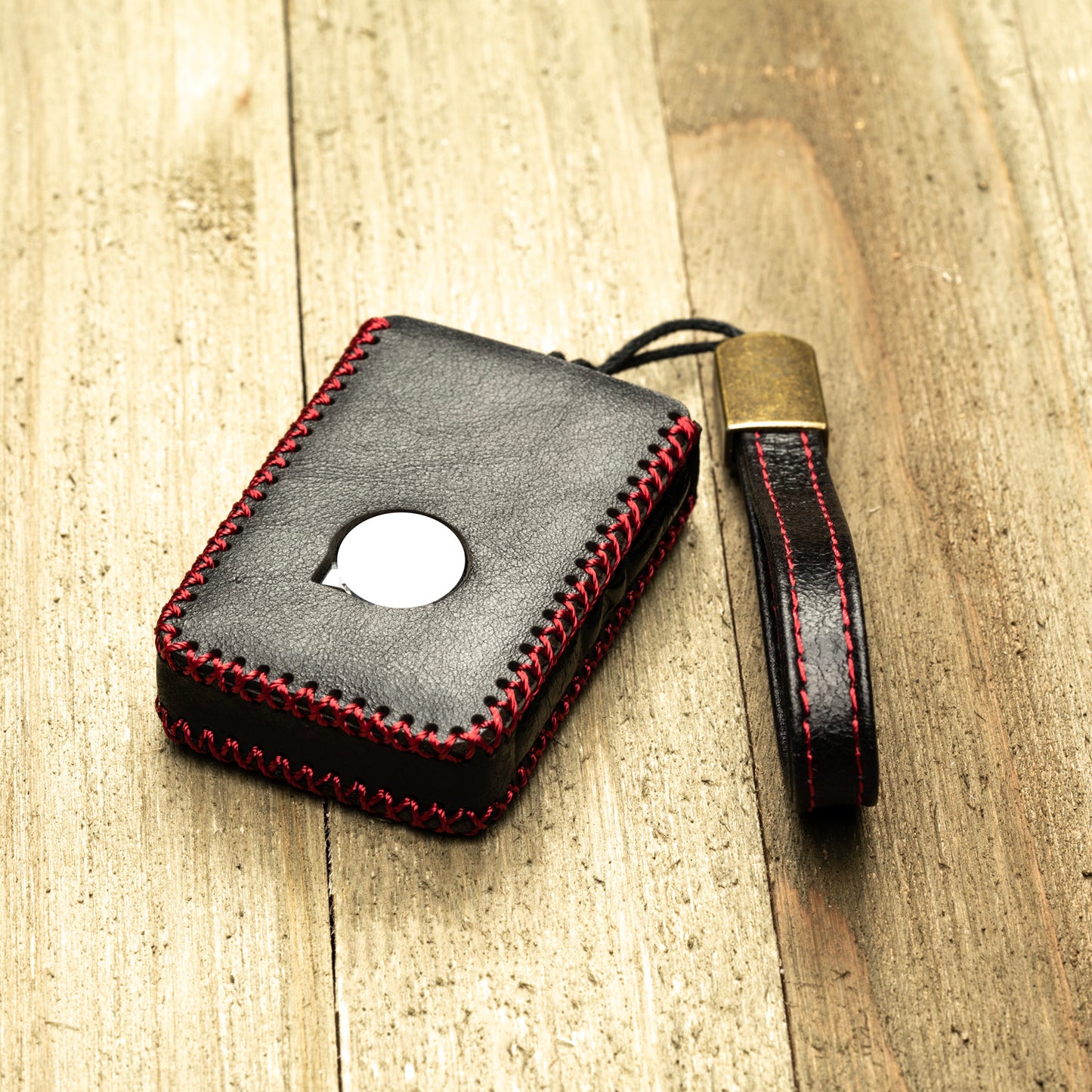 Vitodeco Superior Leather Key Fob Case Compatible for Volvo XC40, XC60, XC90, S90, S60, V60, V90 2019-2025, 4-Button