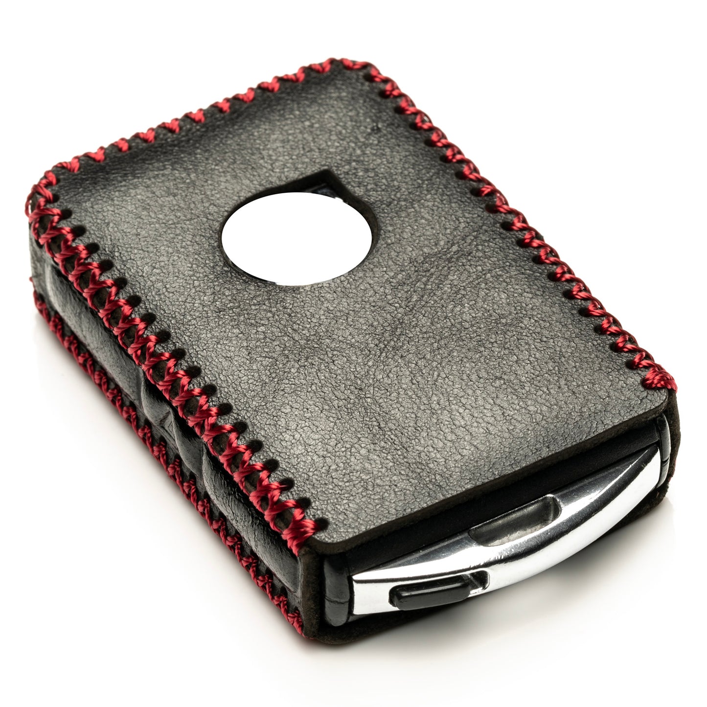 Vitodeco Superior Leather Key Fob Case Compatible for Volvo XC40, XC60, XC90, S90, S60, V60, V90 2019-2025, 4-Button
