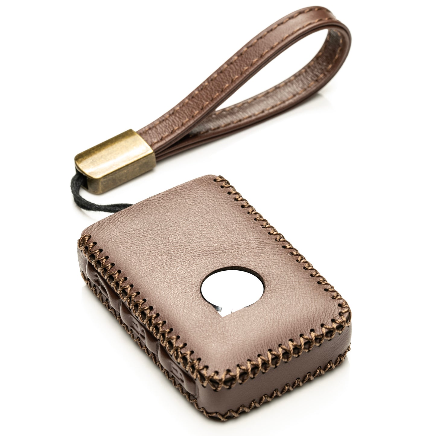 Vitodeco Superior Leather Key Fob Case Compatible for Volvo XC40, XC60, XC90, S90, S60, V60, V90 2019-2025, 4-Button