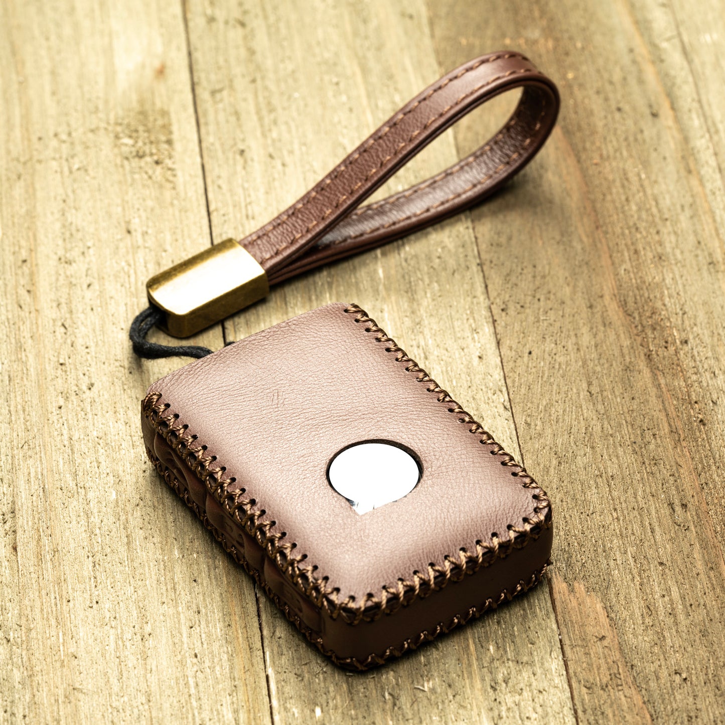 Vitodeco Superior Leather Key Fob Case Compatible for Volvo XC40, XC60, XC90, S90, S60, V60, V90 2019-2025, 4-Button