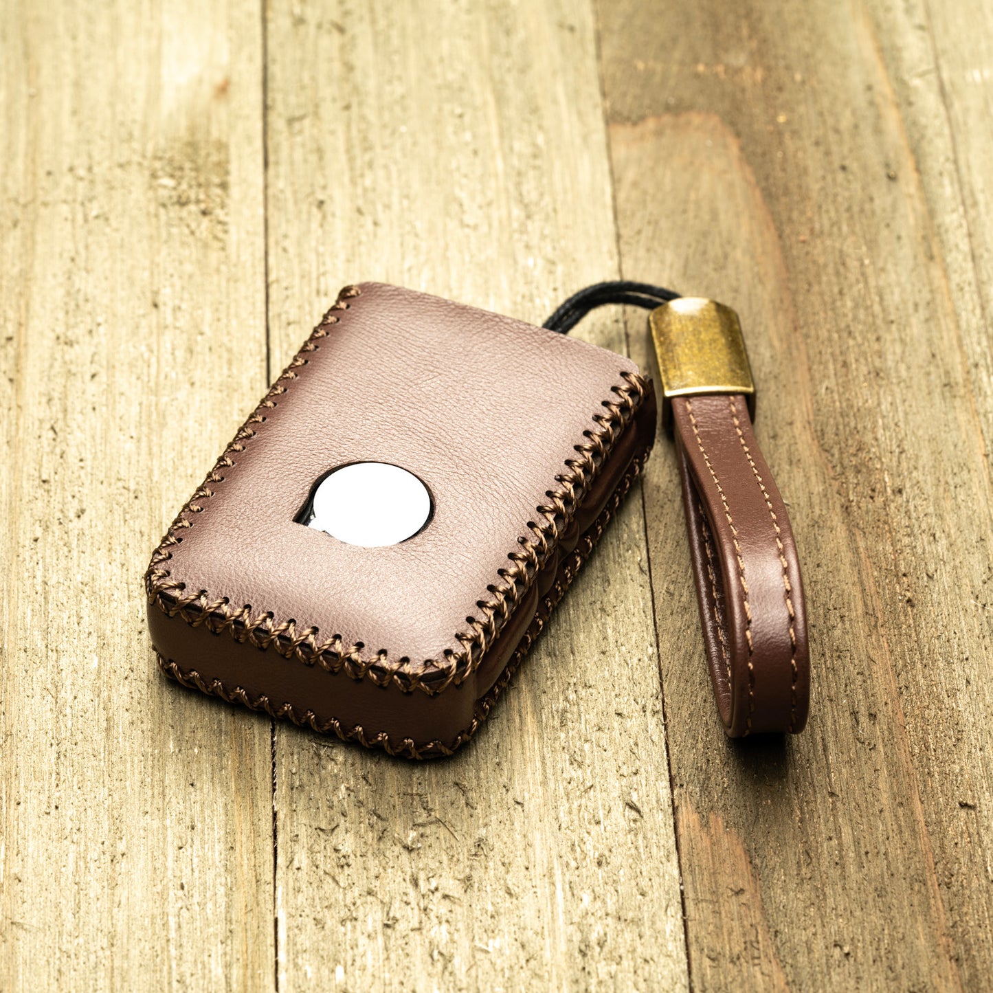 Vitodeco Superior Leather Key Fob Case Compatible for Volvo XC40, XC60, XC90, S90, S60, V60, V90 2019-2025, 4-Button