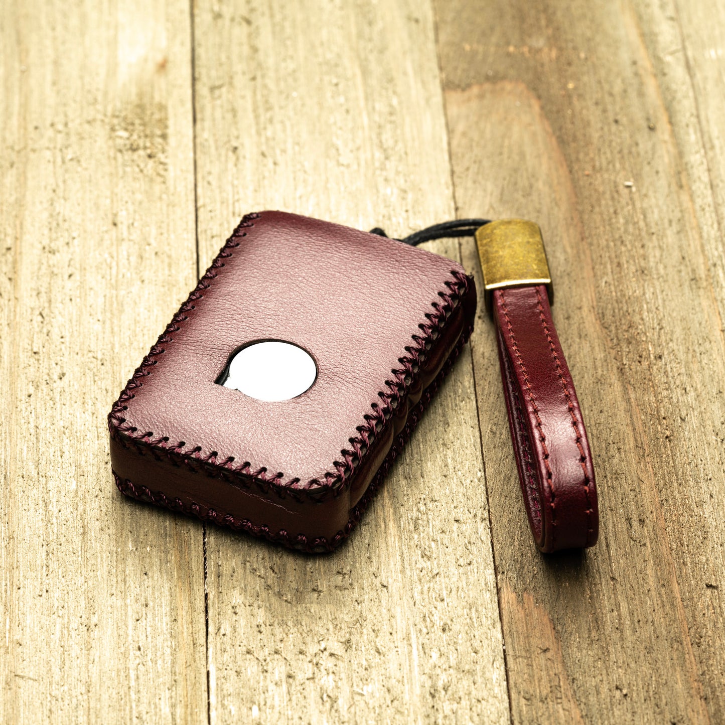 Vitodeco Superior Leather Key Fob Case Compatible for Volvo XC40, XC60, XC90, S90, S60, V60, V90 2019-2025, 4-Button