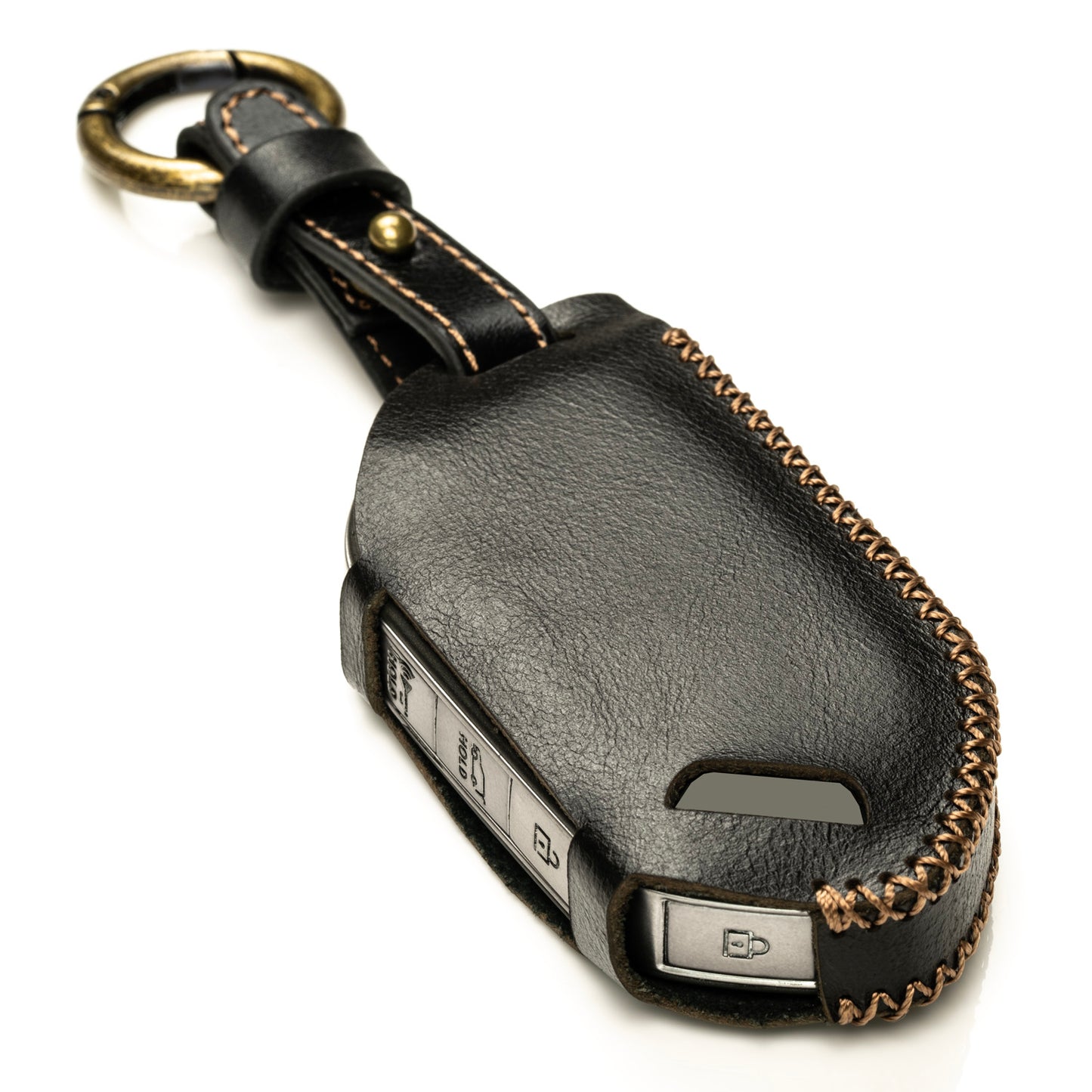Vitodeco Superior Leather Key Fob Case Compatible for Kia Telluride, Kia Sorento, Kia EV9, Kia K5 GT, Kia Carnival, 5-Button
