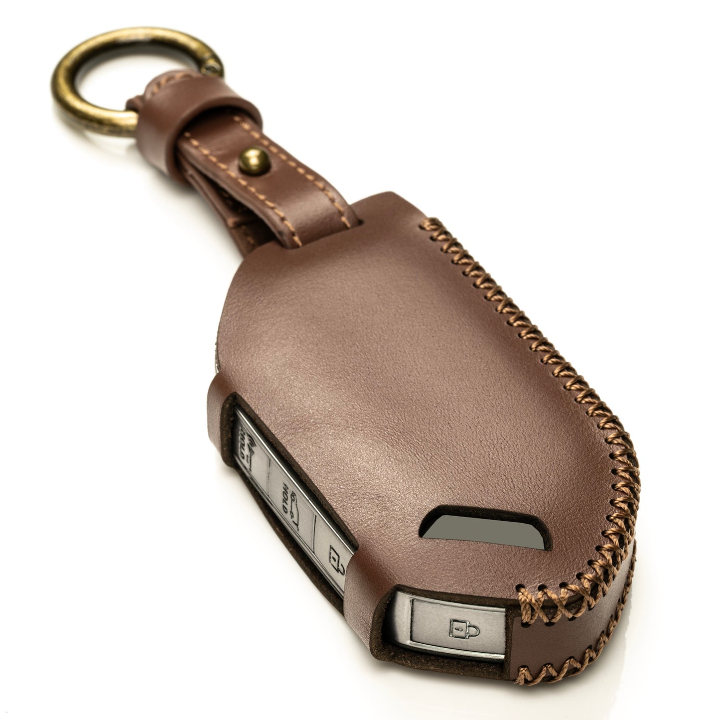 Vitodeco Superior Leather Key Fob Case Compatible for Kia Telluride, Kia Sorento, Kia EV9, Kia K5 GT, Kia Carnival, 5-Button
