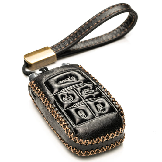 Vitodeco Superior Leather Key fob case compatible for RAM 2500, 3500, 4500, 5500 2019-2025, 5-Button