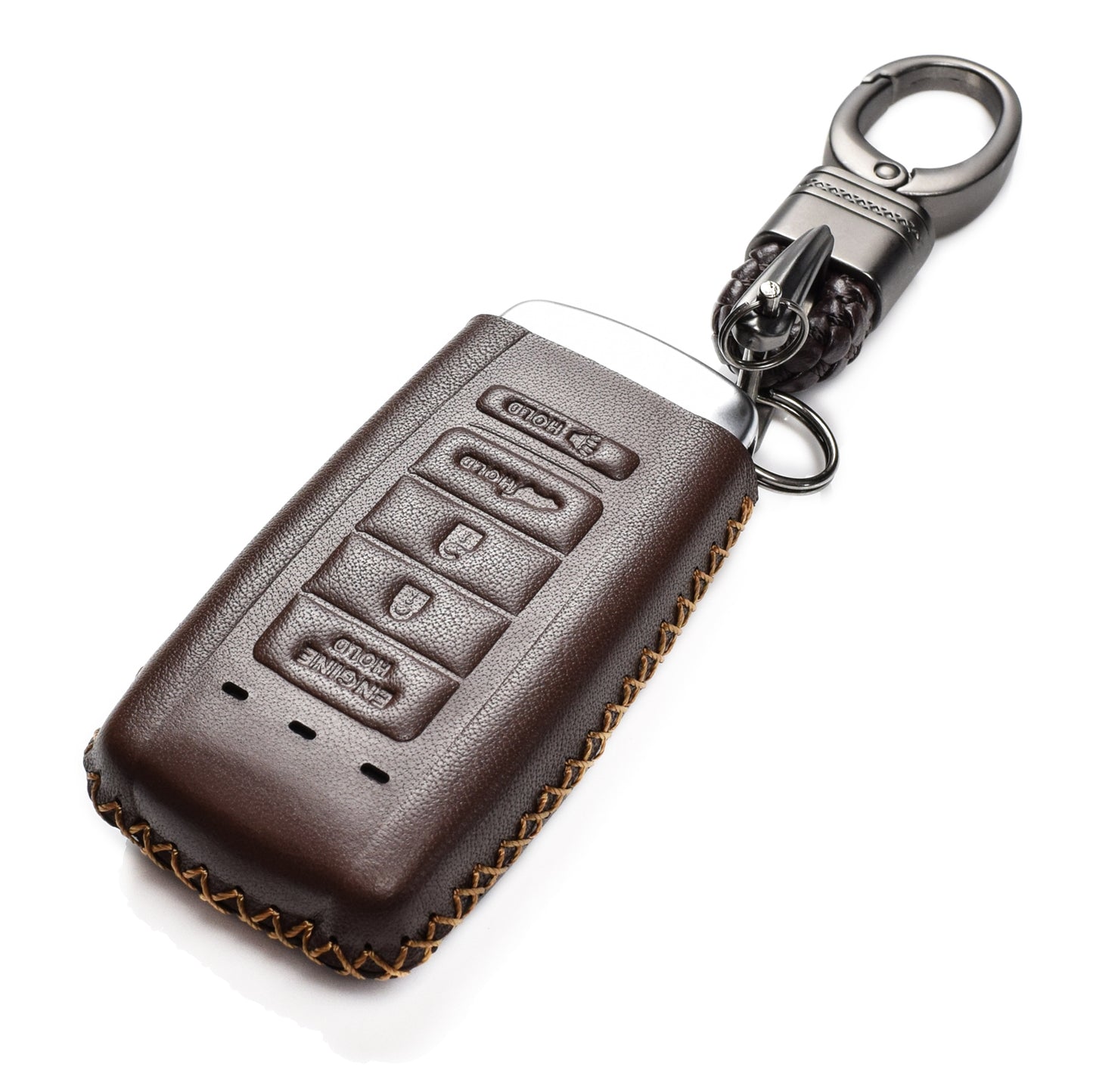 Vitodeco Leather Key Fob Case Compatible for Acura RDX, MDX, ILX, TLX 2016-2021, 5-Button