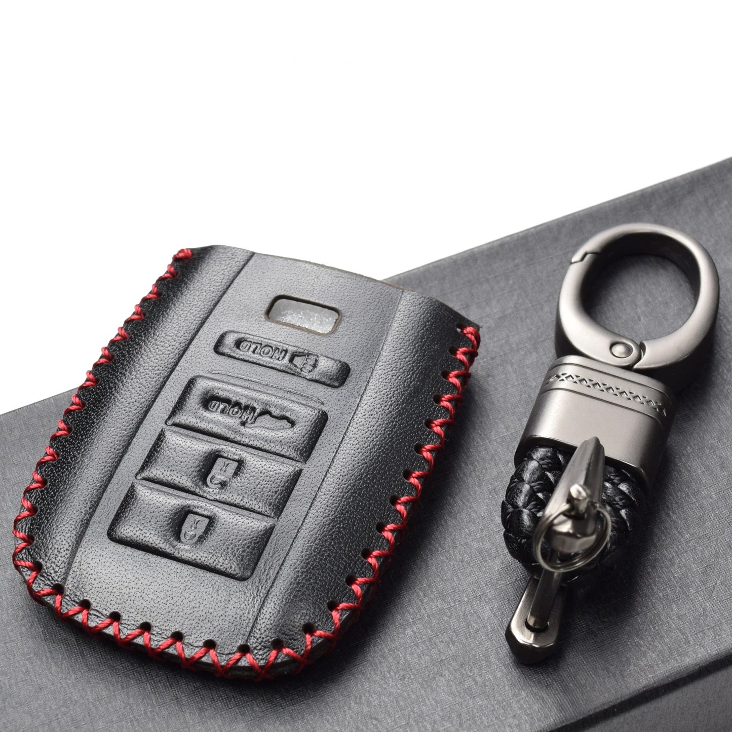 Vitodeco Leather Key Fob Case Compatible for Acura RDX, MDX, ILX, TLX 2016-2020, 4-Button