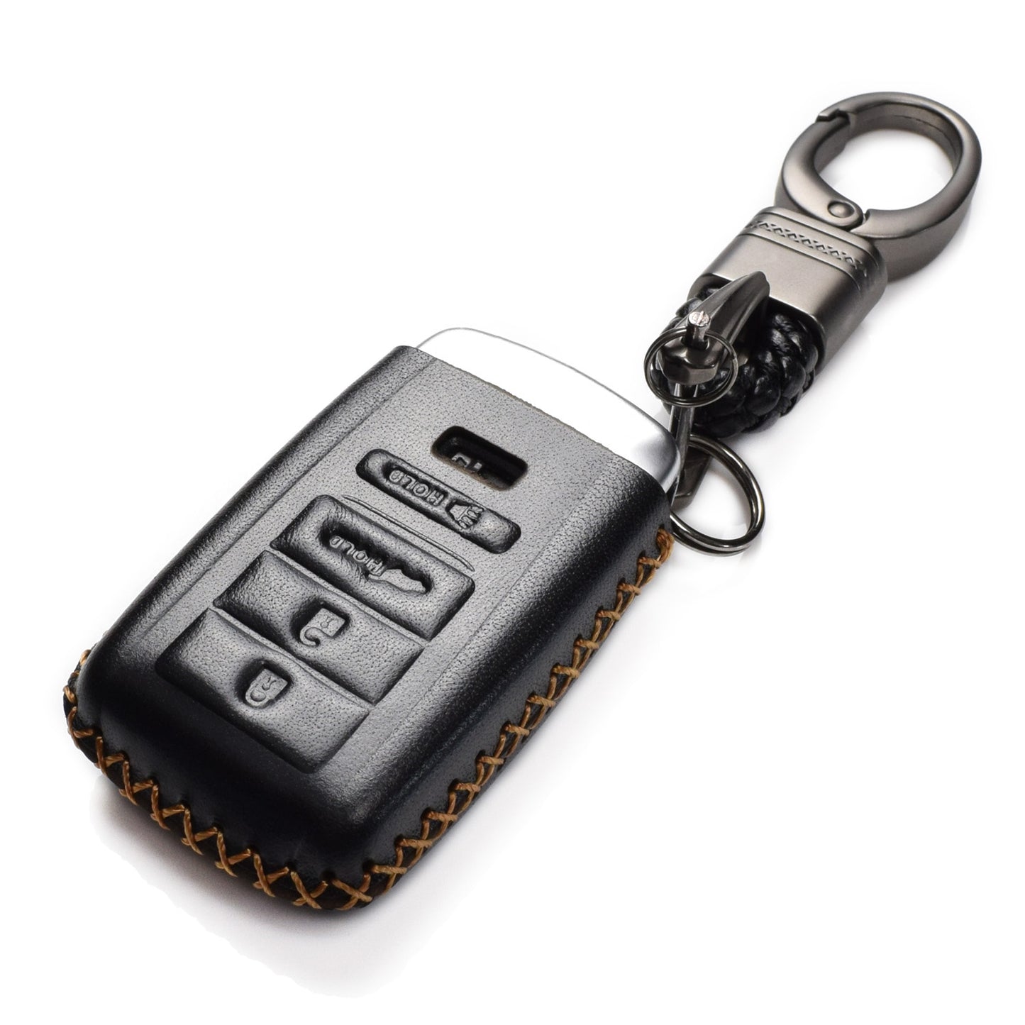 Vitodeco Leather Key Fob Case Compatible for Acura RDX, MDX, ILX, TLX 2016-2020, 4-Button