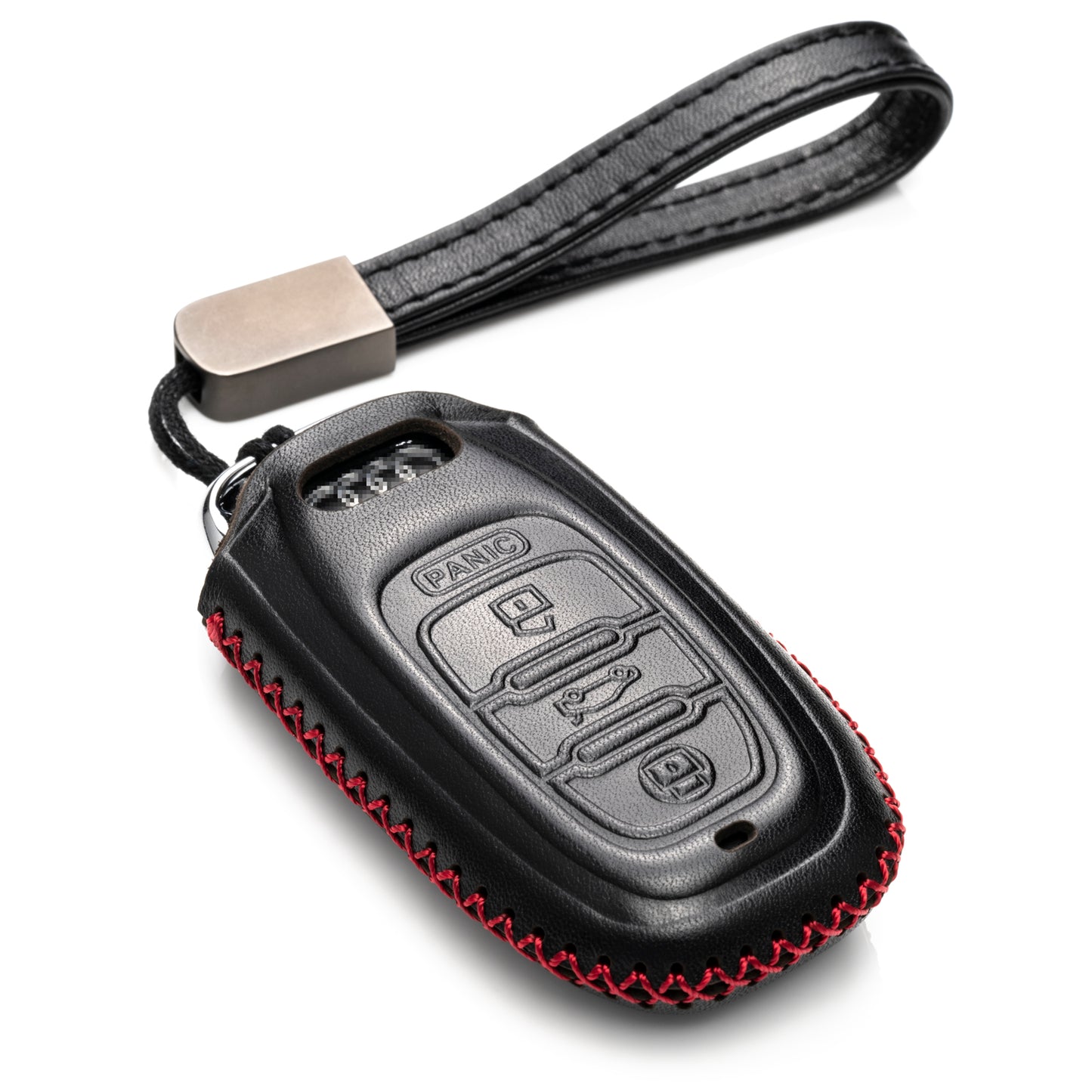 Vitodeco Leather Key Fob Case Compatible for Audi A3, A4, A5, A6, A7, S5, S7, Q5, RS, 3-Button