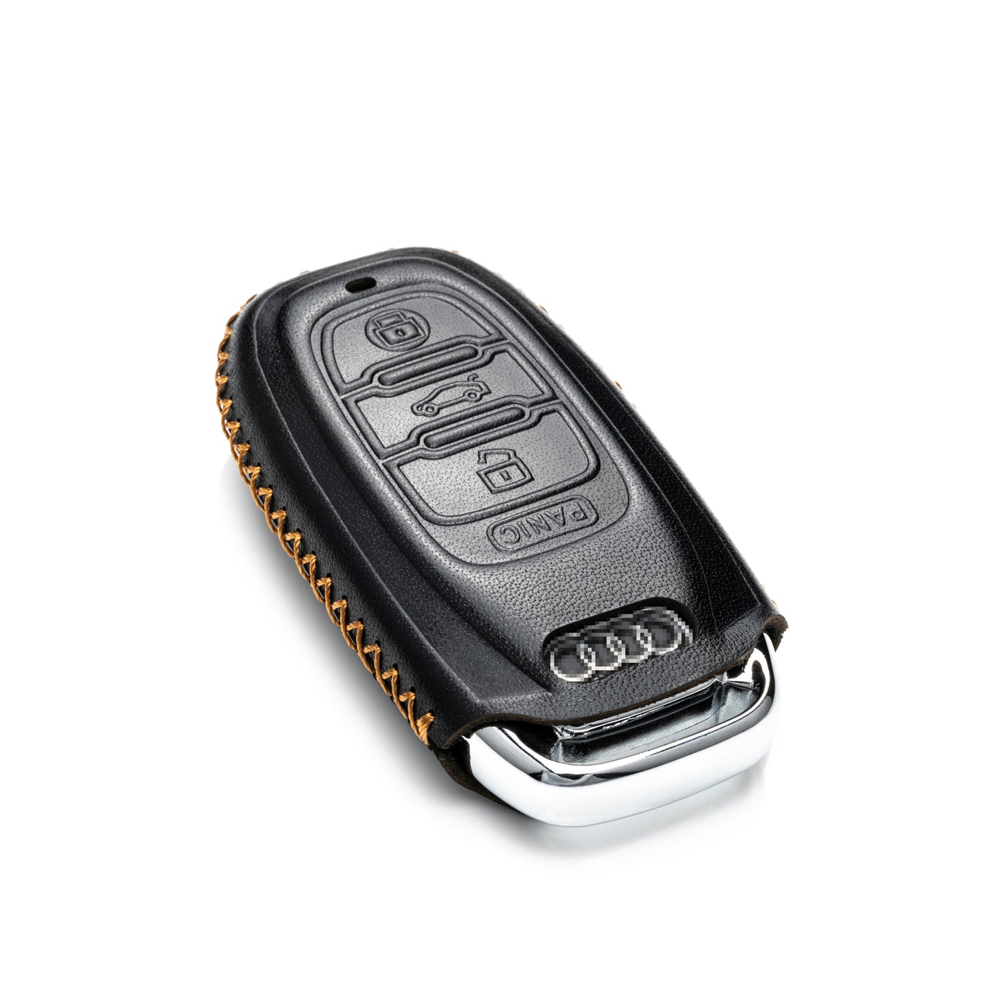 Vitodeco Leather Key Fob Case Compatible for Audi A3, A4, A5, A6, A7, S5, S7, Q5, RS, 3-Button