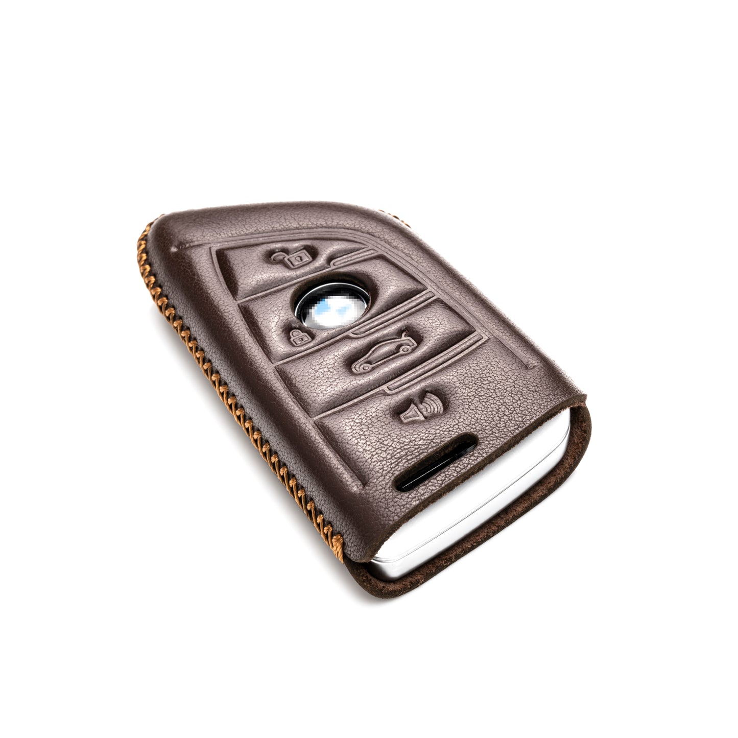 Vitodeco Leather Smar Key Fob Case Compatible with BMW 2, 3, 5, 6, 7 M Series, X1, X3, X4, X5, X6, X7 2014-2022