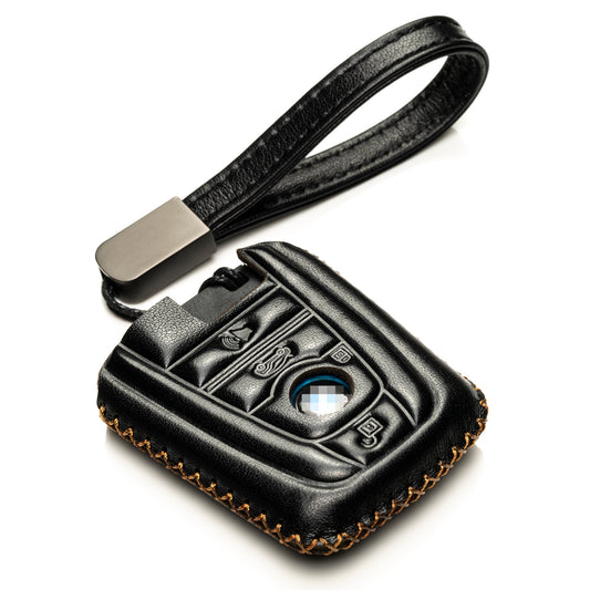 Vitodeco Leather Key Fob Case Compatible for BMW I3, BMW I8 2014-2021, 4-Button