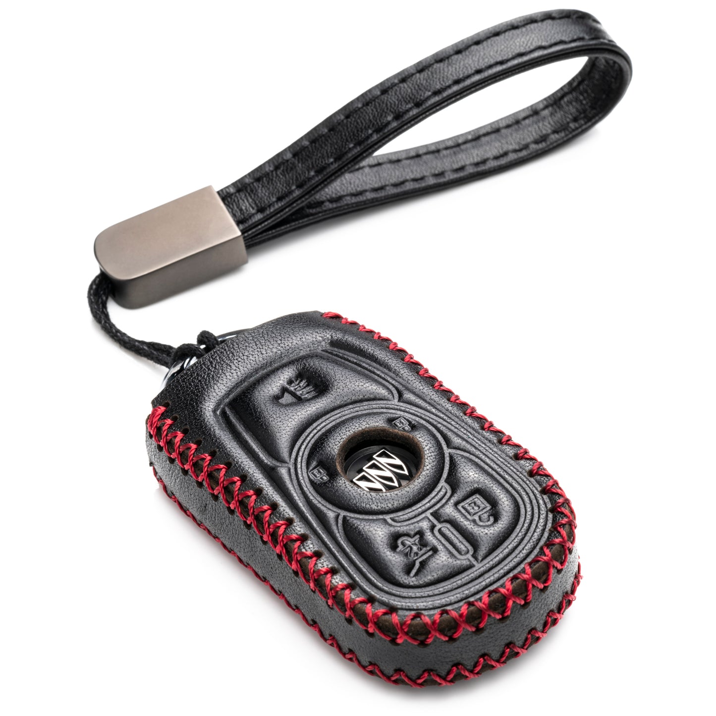 Vitodeco Leather Key Fob Case Compatible for 2017-2023 Buick Lacrosse, 4-Button