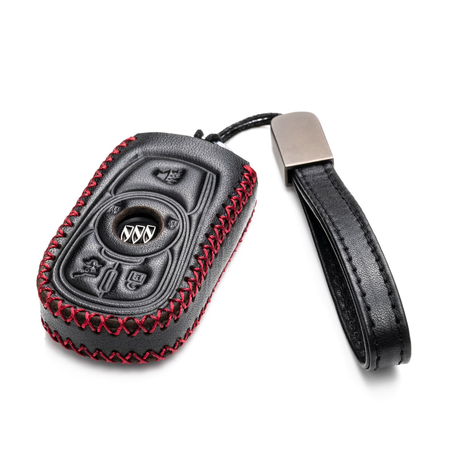 Vitodeco Leather Key Fob Case Compatible for 2017-2023 Buick Lacrosse, 4-Button