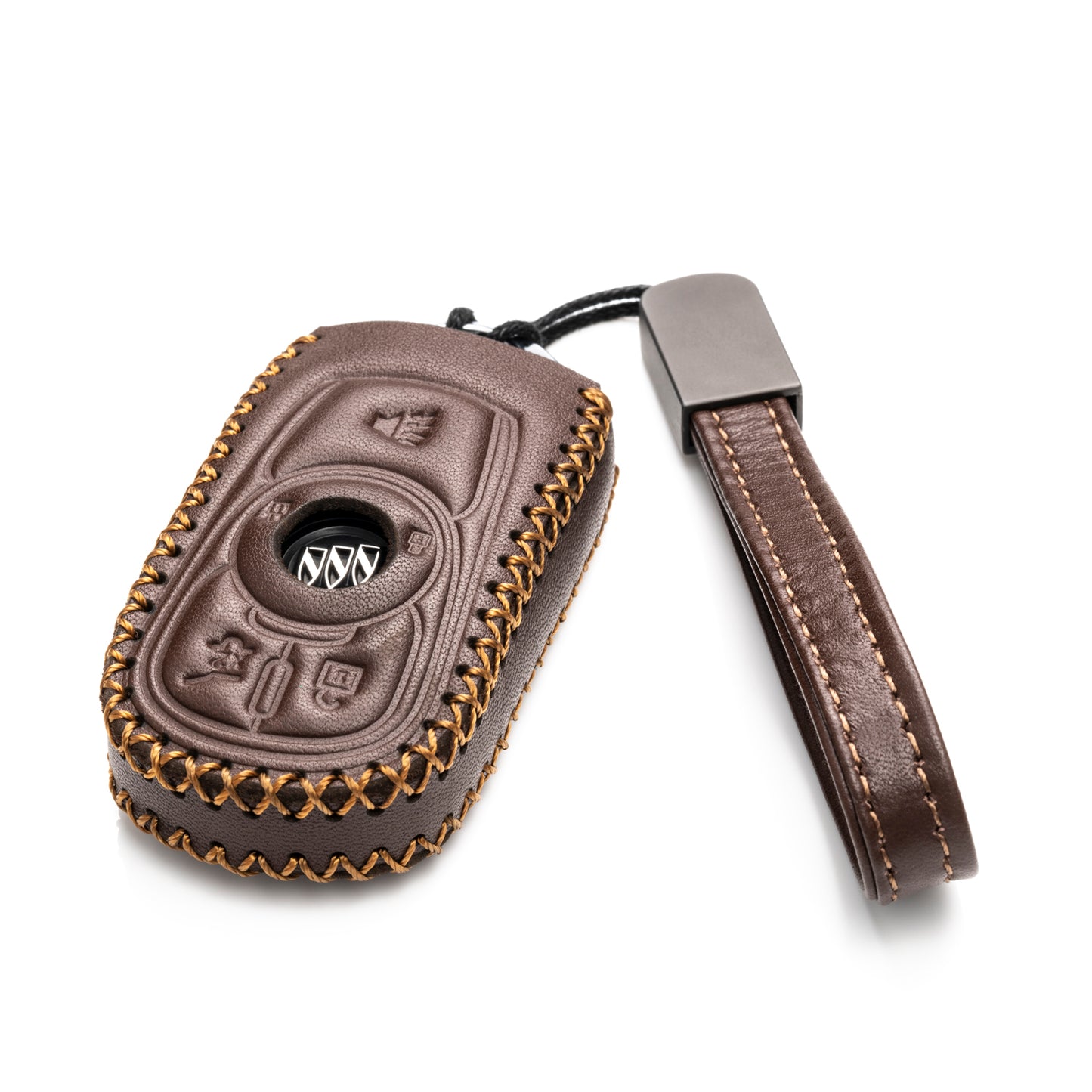 Vitodeco Leather Key Fob Case Compatible for 2017-2023 Buick Lacrosse, 4-Button