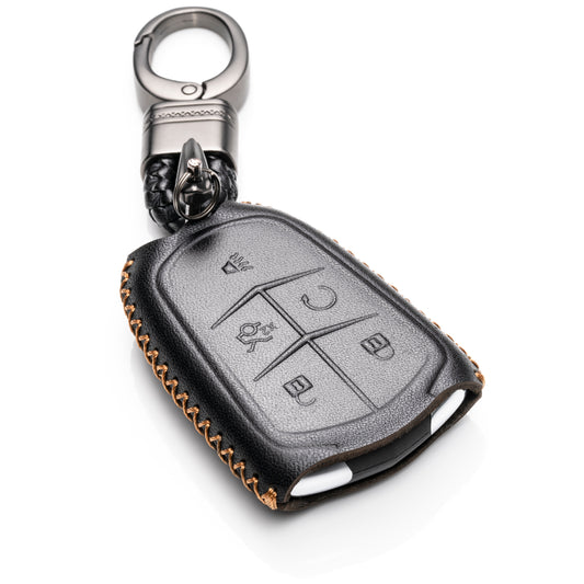 Vitodeco Leather Key Fob Case Compatible for Cadillac XT4, Cadillac XT5, Cadillac XT6 2019-2025 with Key Chain Clip, 5-Button