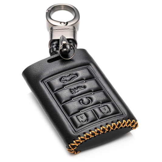 Vitodeco Leather Key Fob Case Compatible for 2008-2009 Cadillac CTS, SRX, STS, DTS, 5-Button