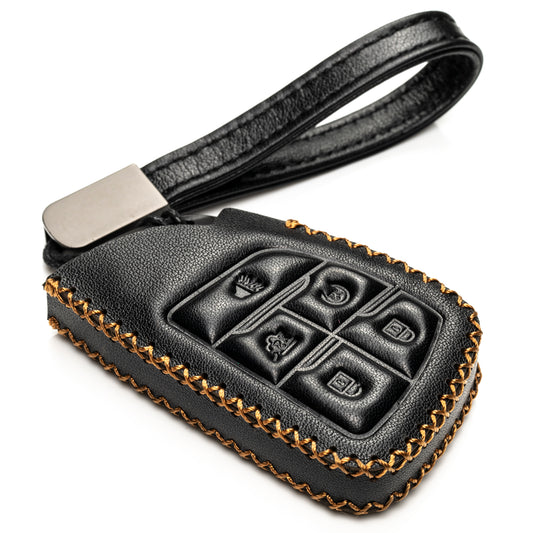 Vitodeco 5-Button Genuine Leather Smart Key Fob Case Compatible with GMC Yukon Denali, Chevrolet Suburban Tahoe 2021- 2024