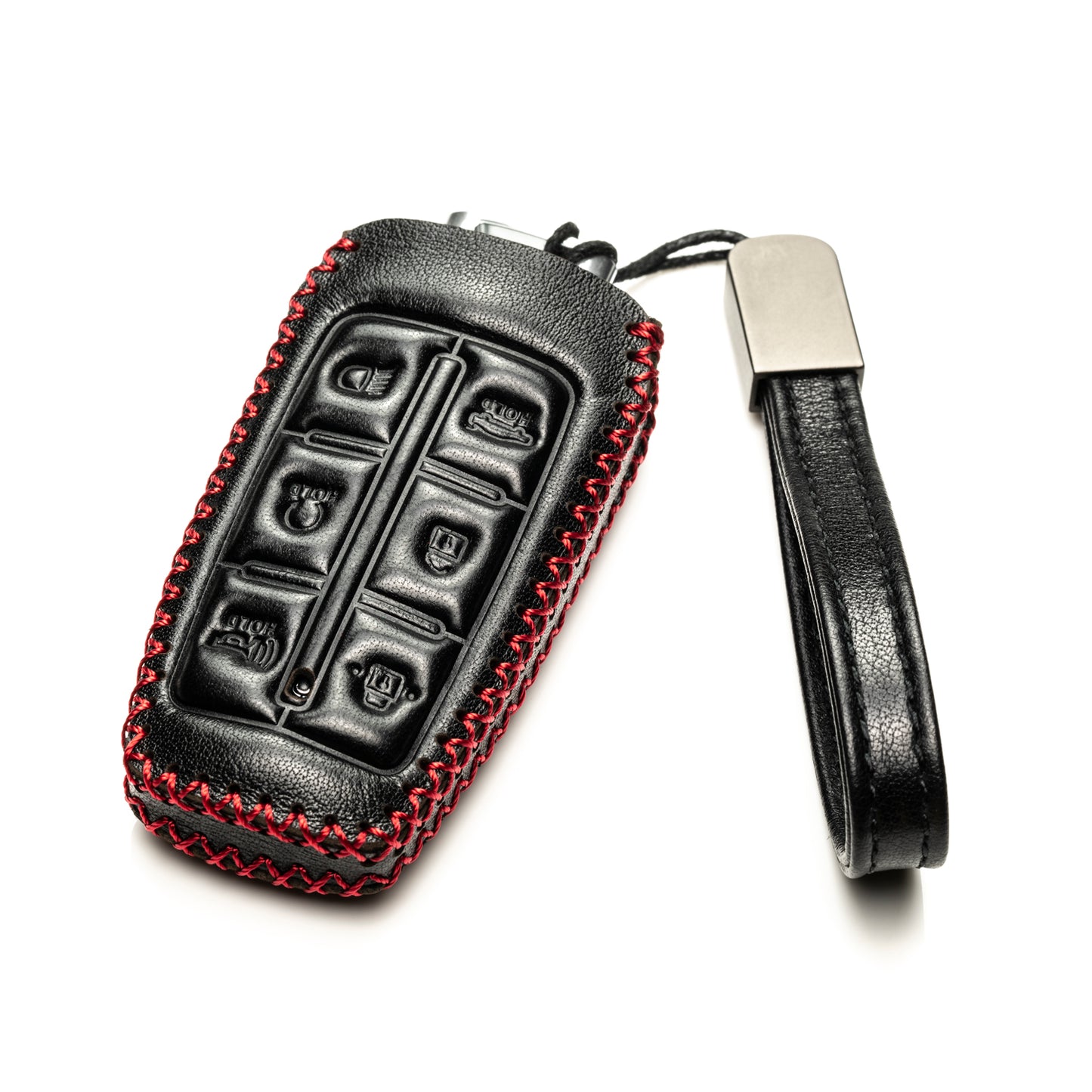 Vitodeco Leather Key Fob Case Compatible for Genesis GV70, GV80, G70, G80, G90 2021-2022, 6-Button