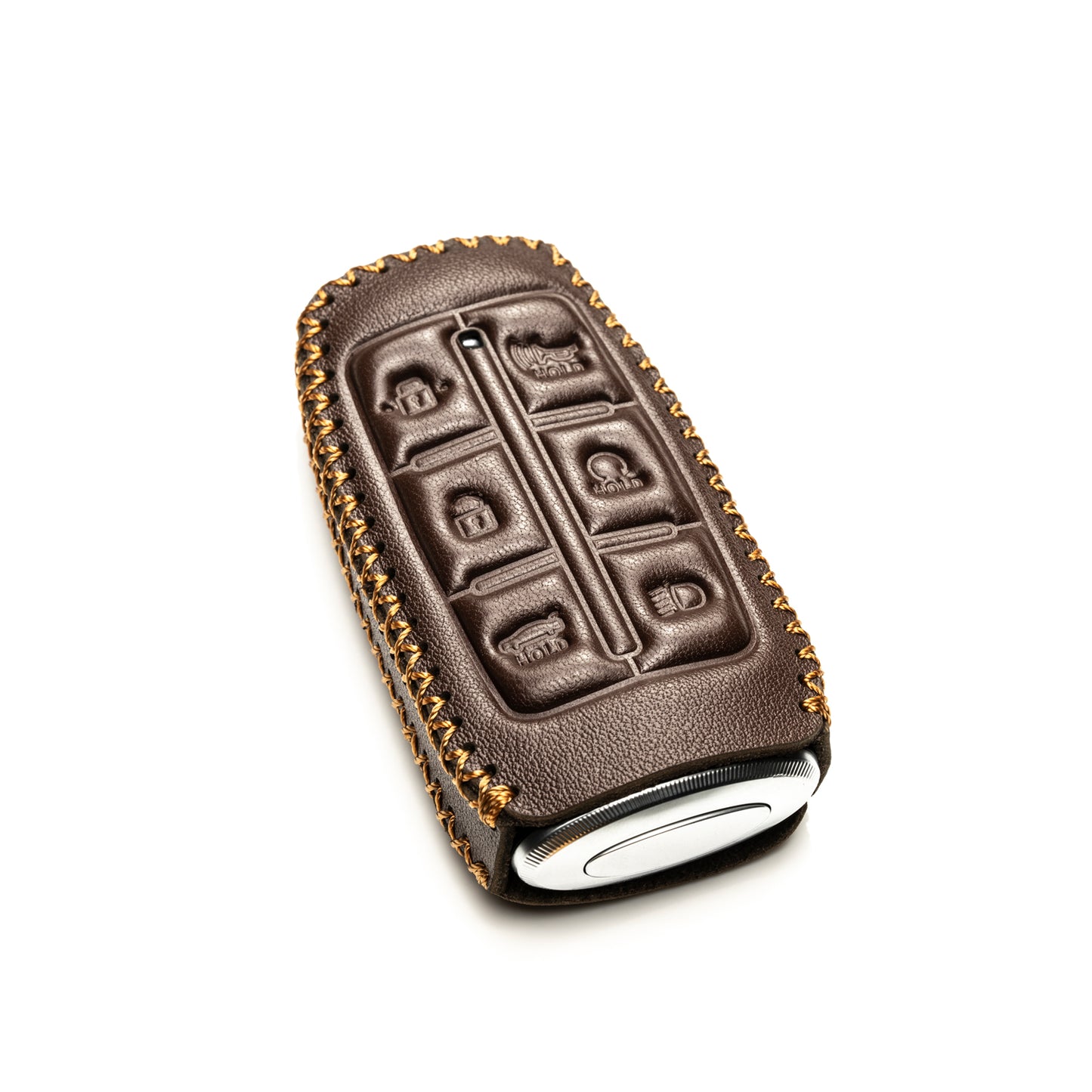 Vitodeco Leather Key Fob Case Compatible for Genesis GV70, GV80, G70, G80, G90 2021-2022, 6-Button