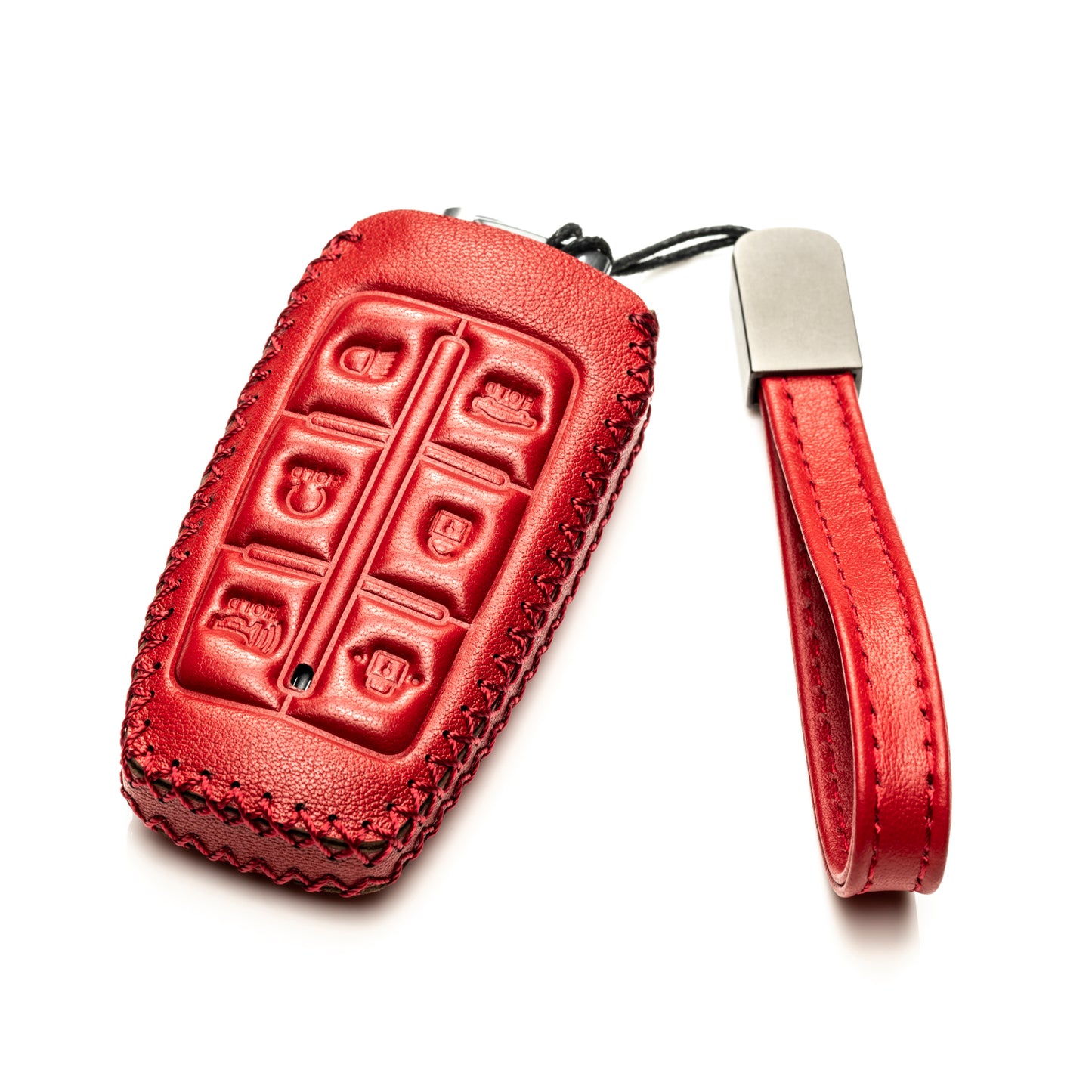 Vitodeco Leather Key Fob Case Compatible for Genesis GV70, GV80, G70, G80, G90 2021-2022, 6-Button